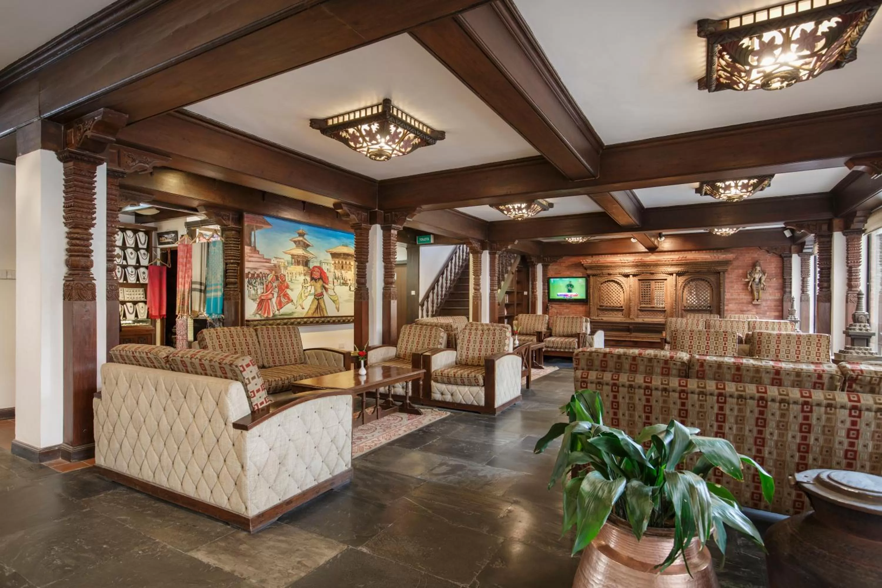 Seating area in Hotel Manaslu