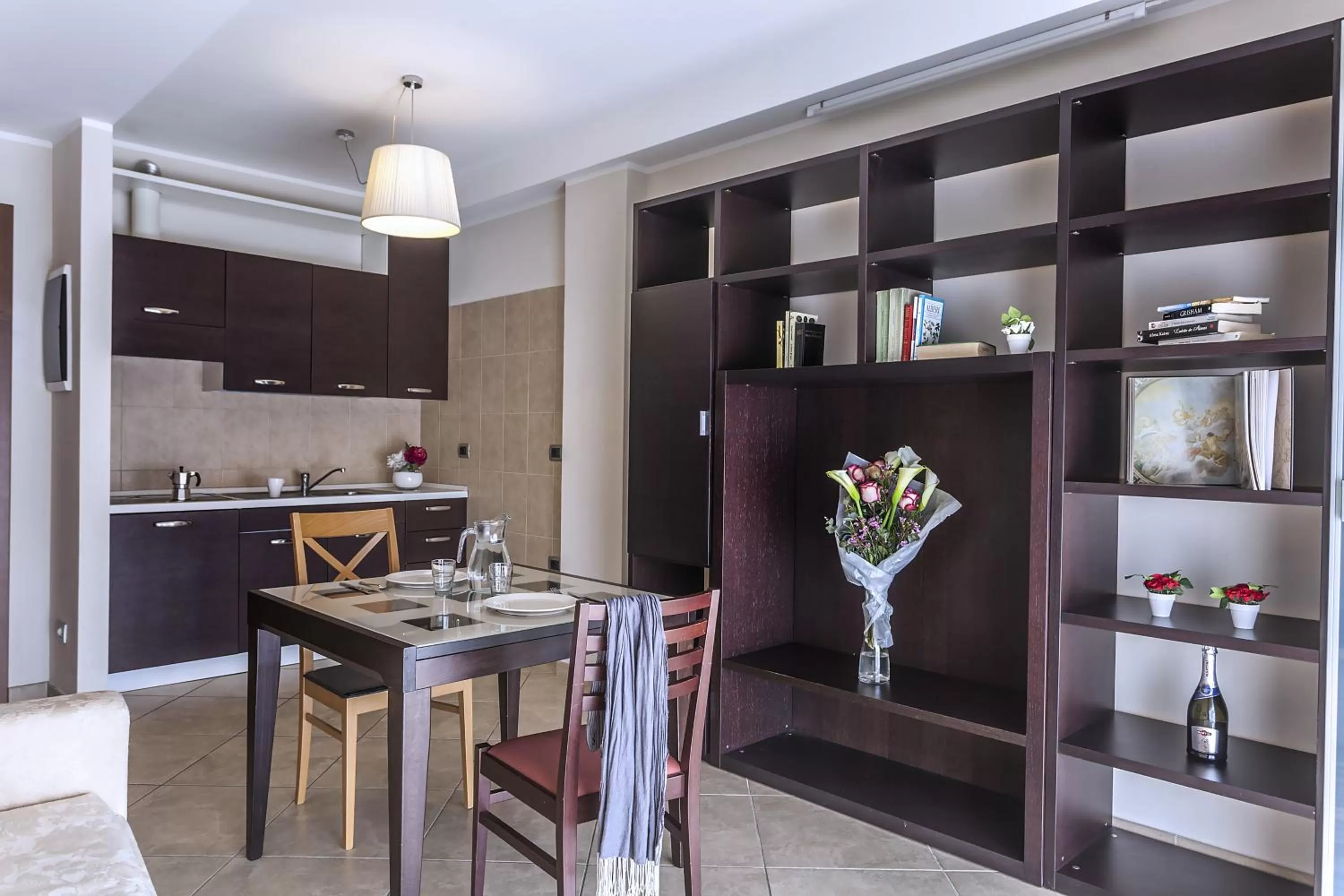 Kitchen or kitchenette in ApartHotel Anghel