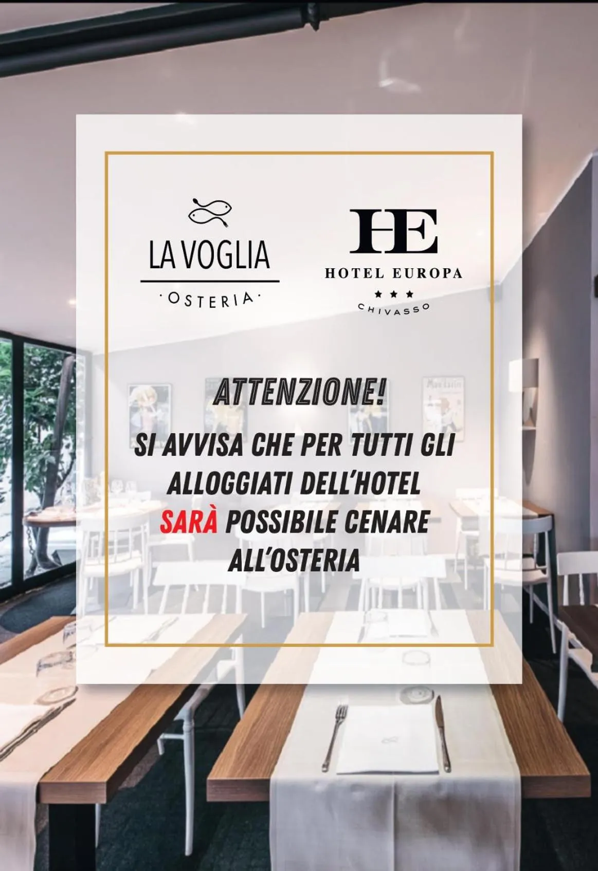 Restaurant/places to eat in Hotel Europa