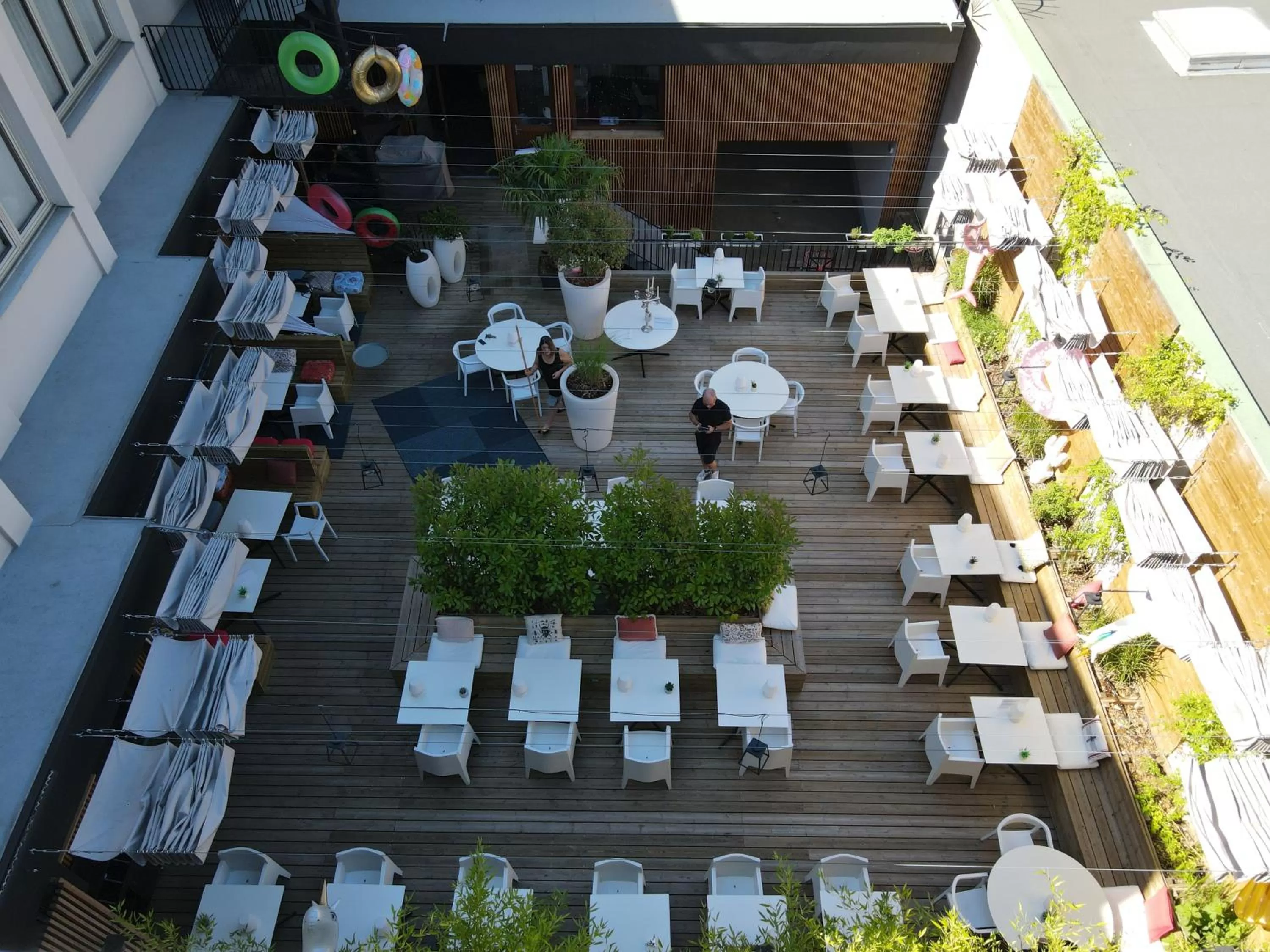 Balcony/Terrace in Hôtel Restaurant Vaillant proche Europapark Rulantica
