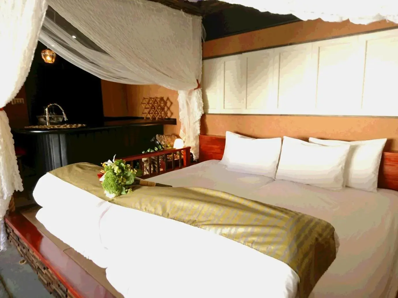 Bed in Yadoya Lodge