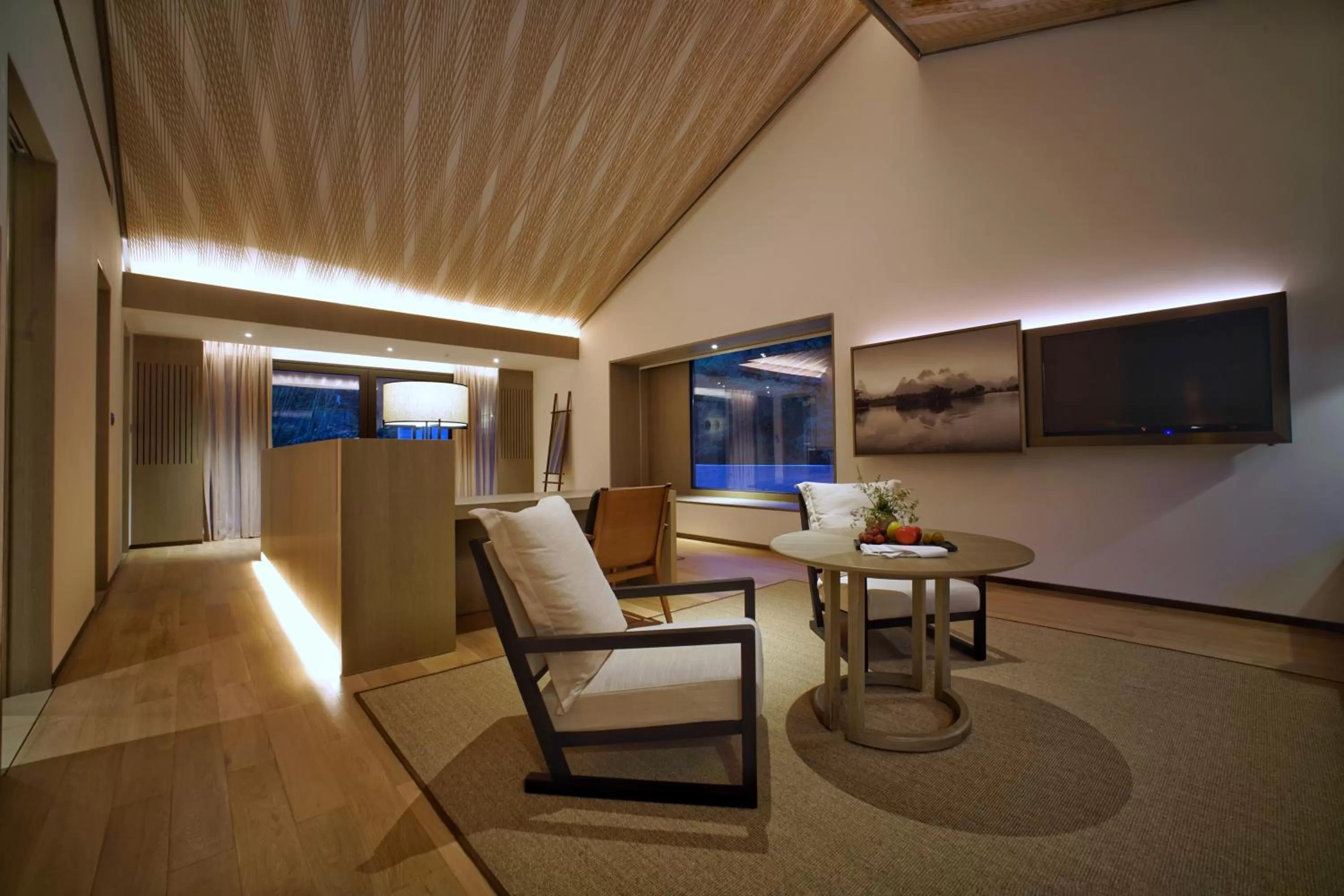 Seating area in Yangshuo Sugar House