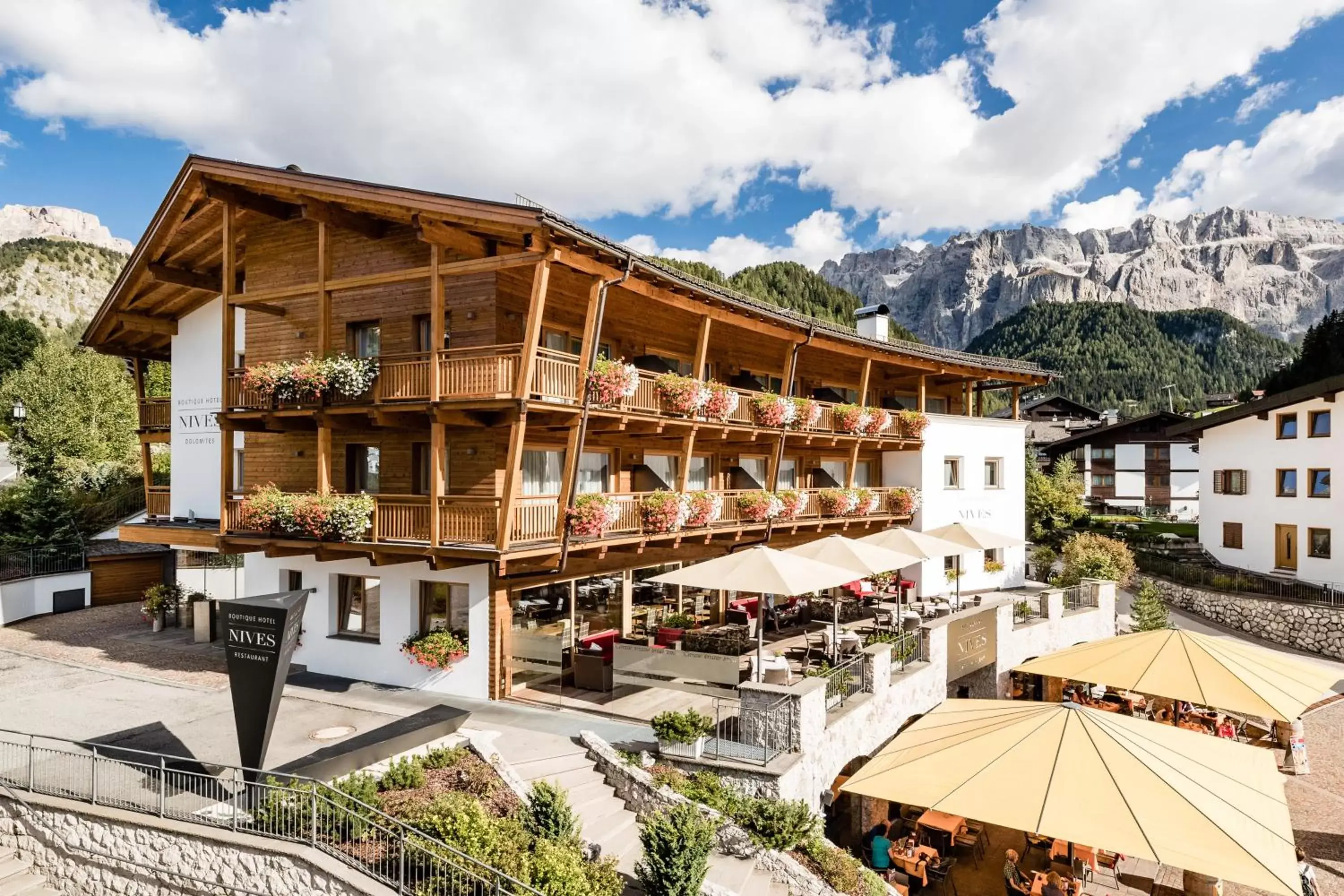 Facade/entrance, Property Building in Boutique Hotel Nives - Luxury & Design in the Dolomites