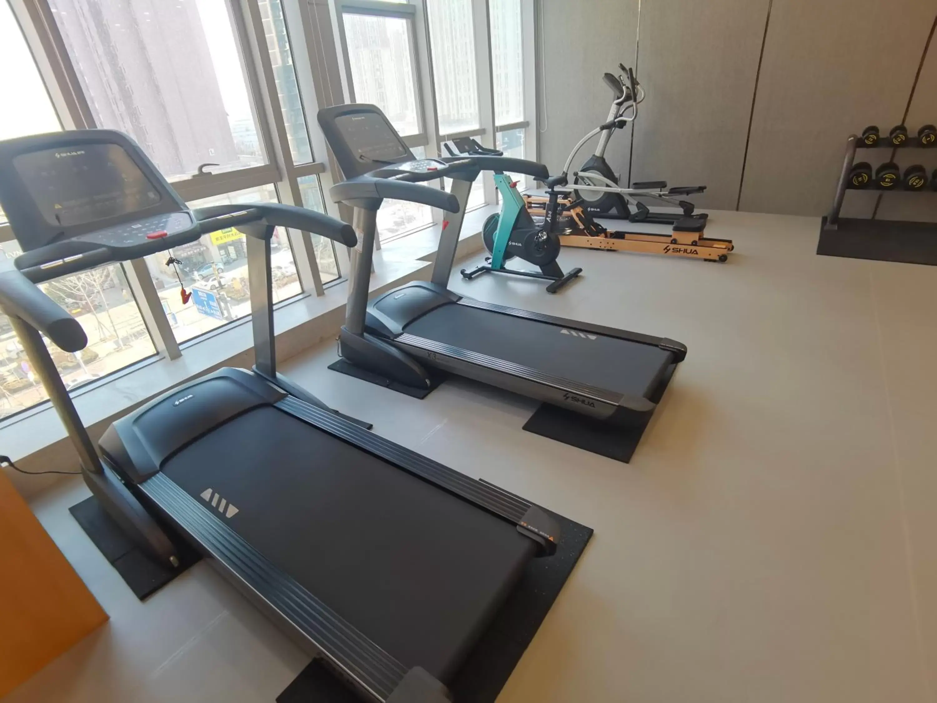 Fitness centre/facilities in Holiday Inn Express - Yantai YEDA by IHG Fitness centre/facilities in Holiday Inn Express - Yantai YEDA by IHG