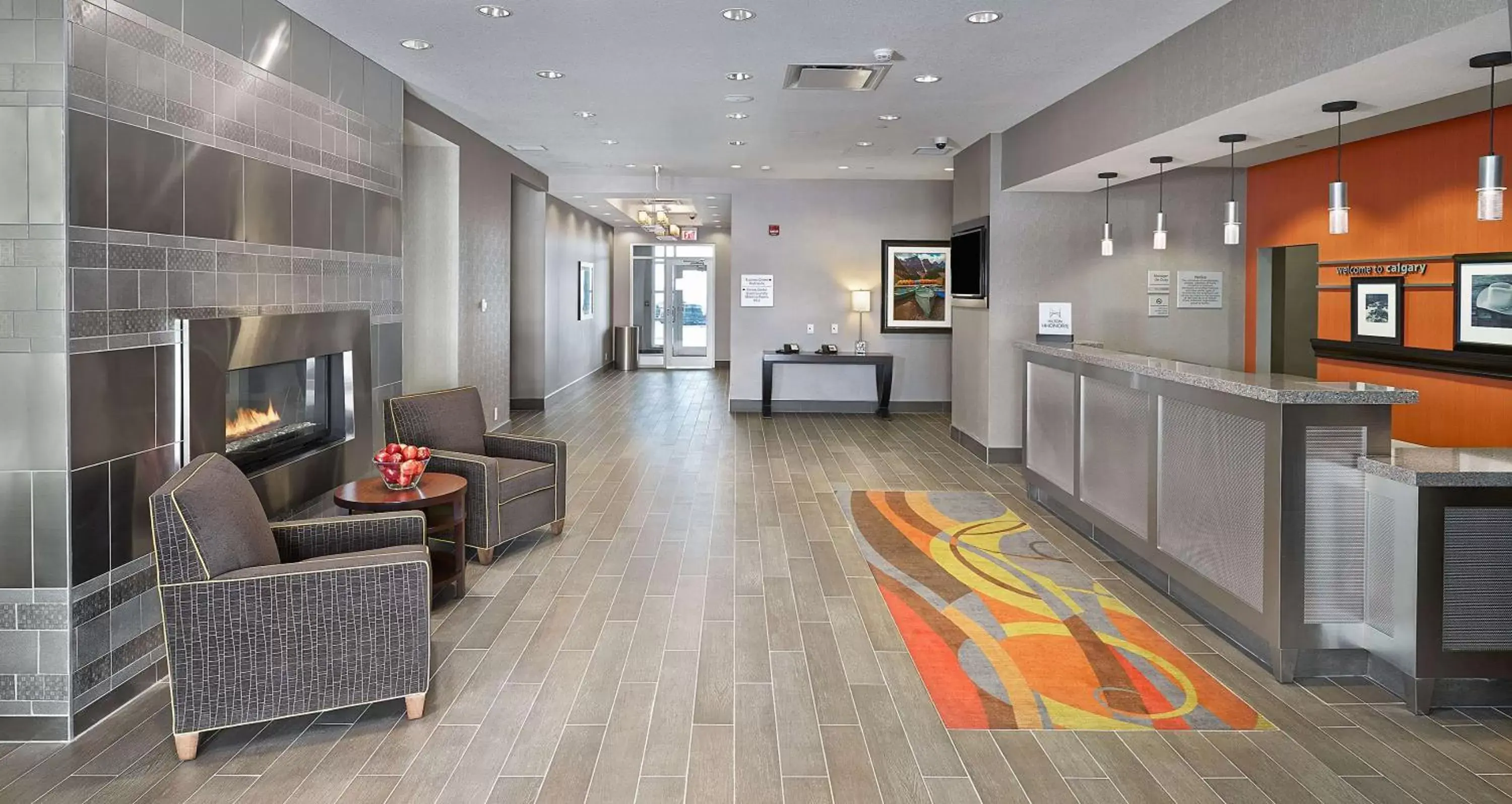 Lobby or reception in Hampton Inn by Hilton Calgary Airport North Lobby or reception in Hampton Inn by Hilton Calgary Airport North