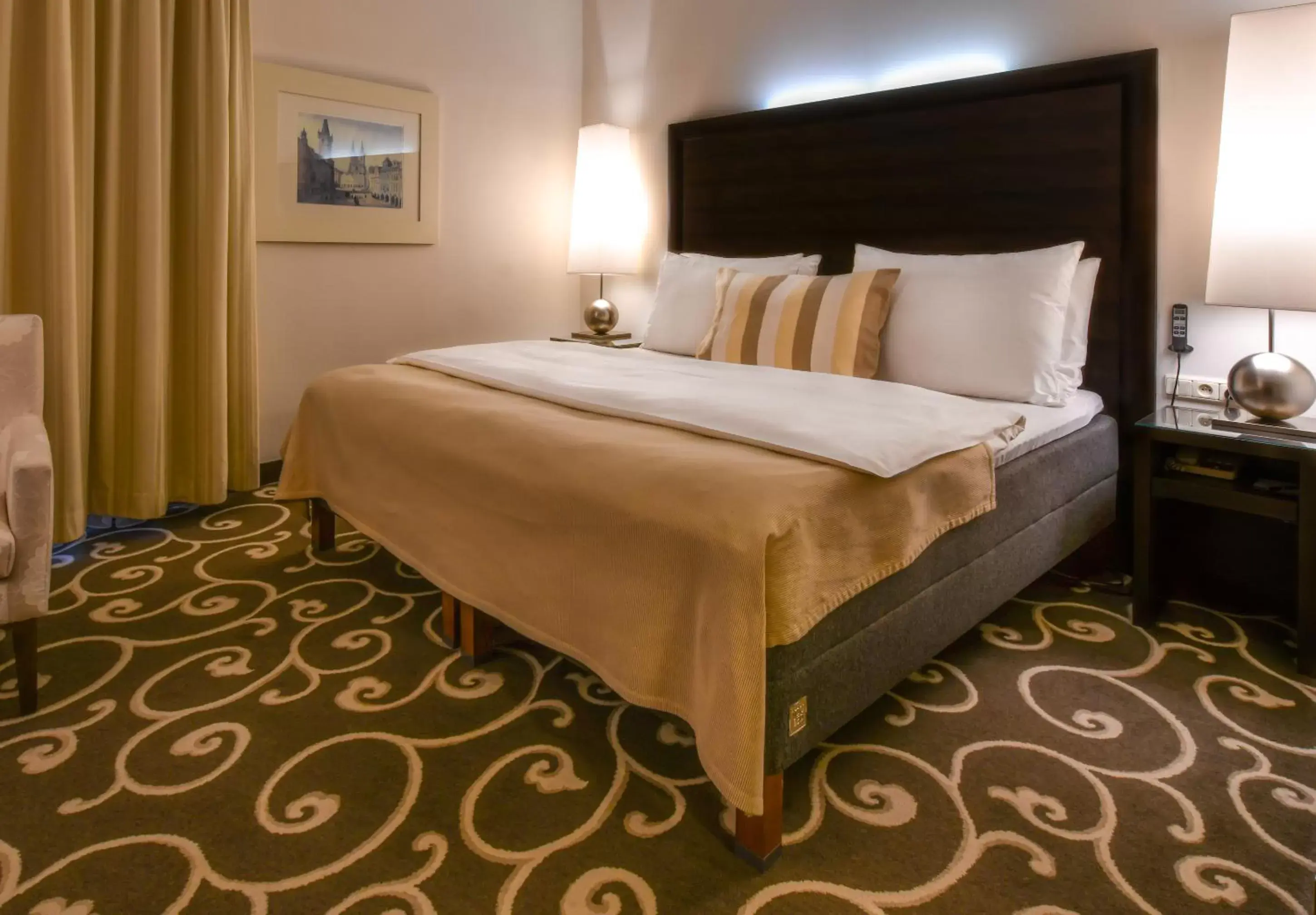 Bedroom, Bed in Grand Hotel Bohemia