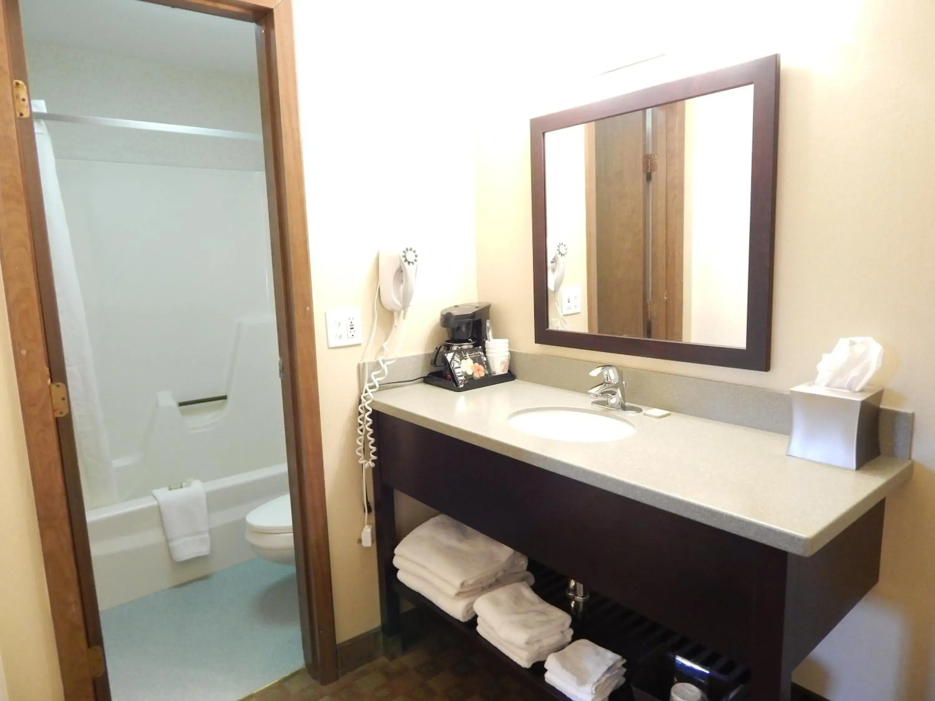 Bathroom in Super 8 by Wyndham White River Junction