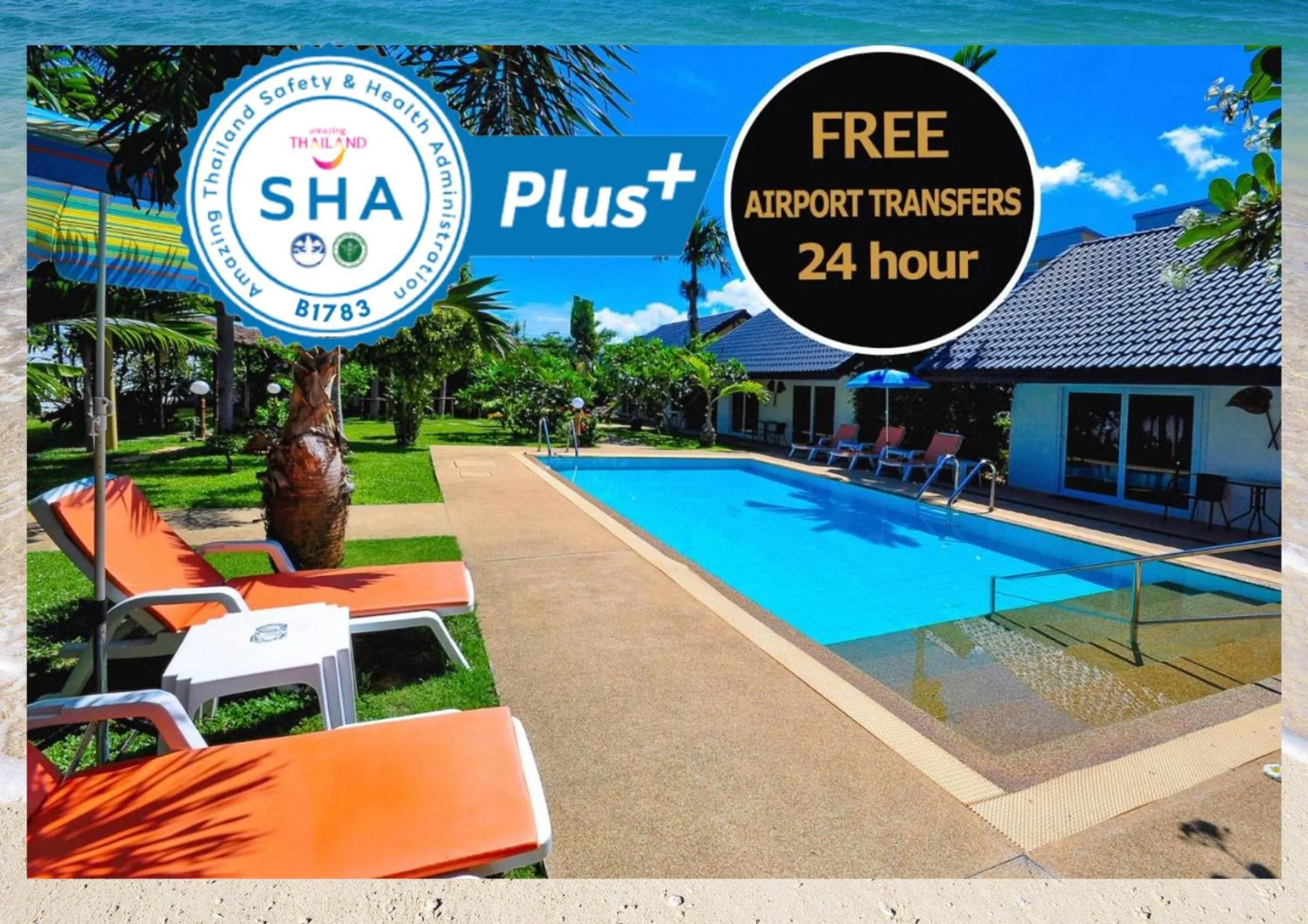 Swimming pool in Phuket Airport Hotel - SHA Extra Plus
