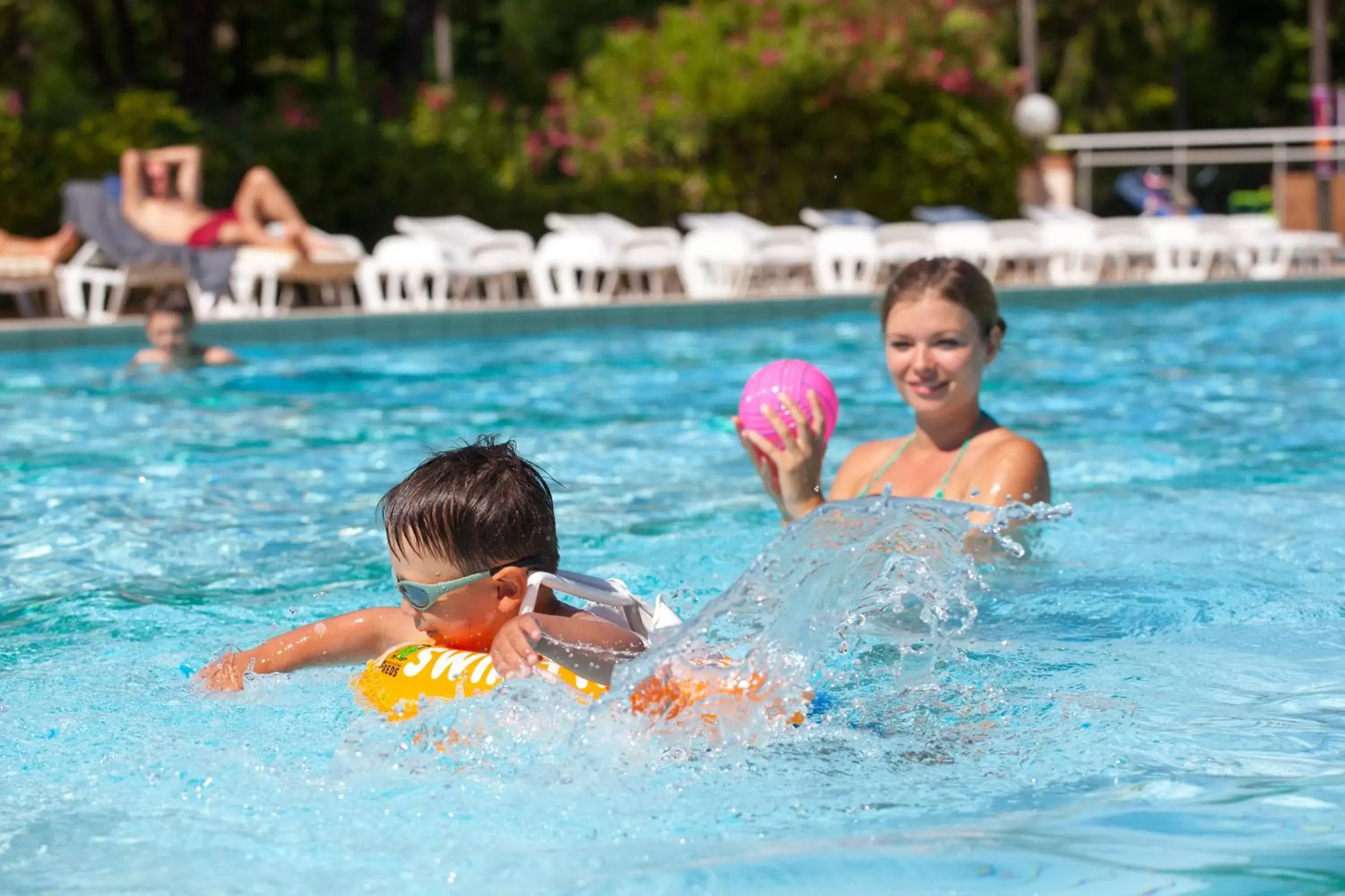 Swimming pool, Family in Marina Hôtel Club