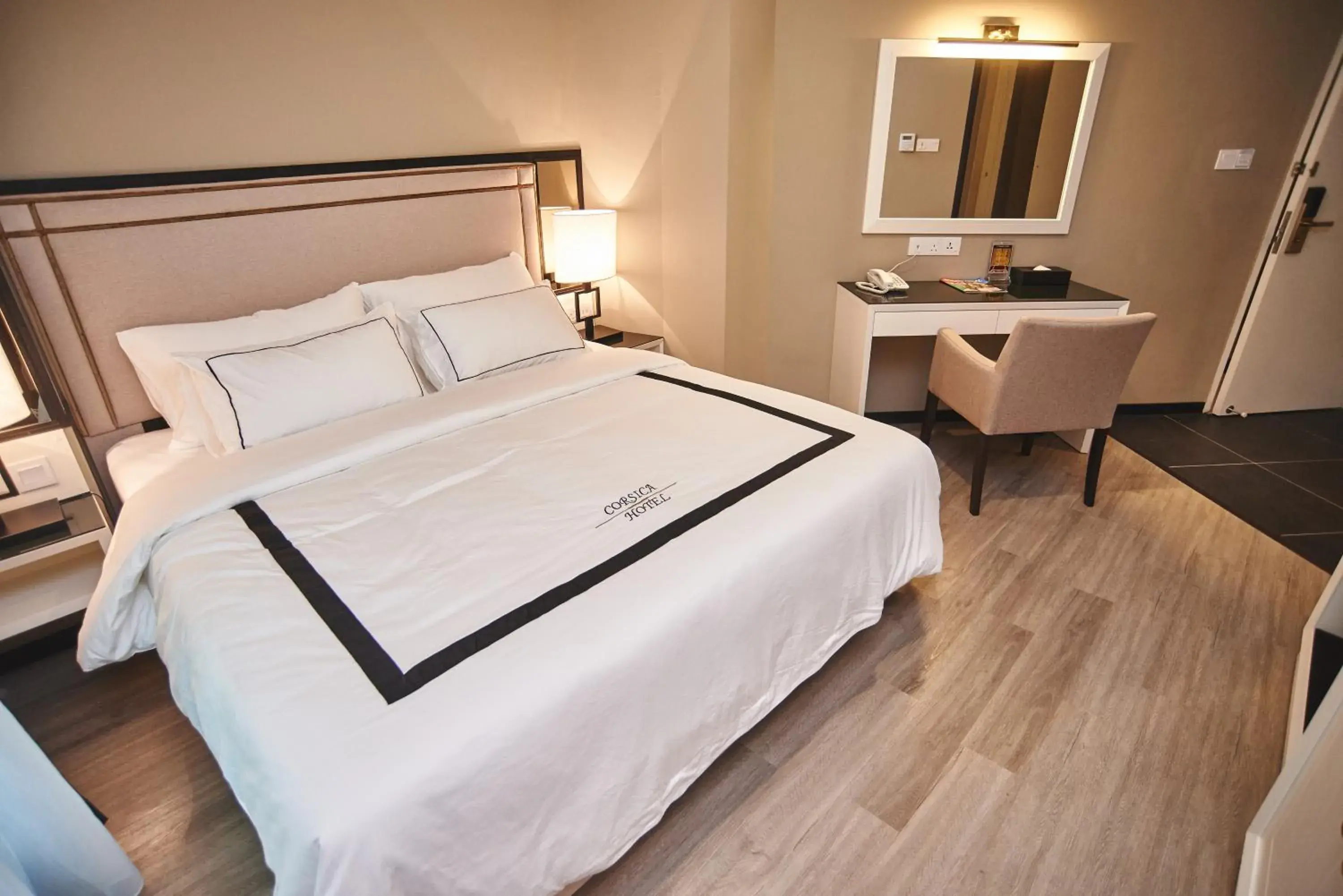 Bedroom, Room Photo in Corsica Hotel