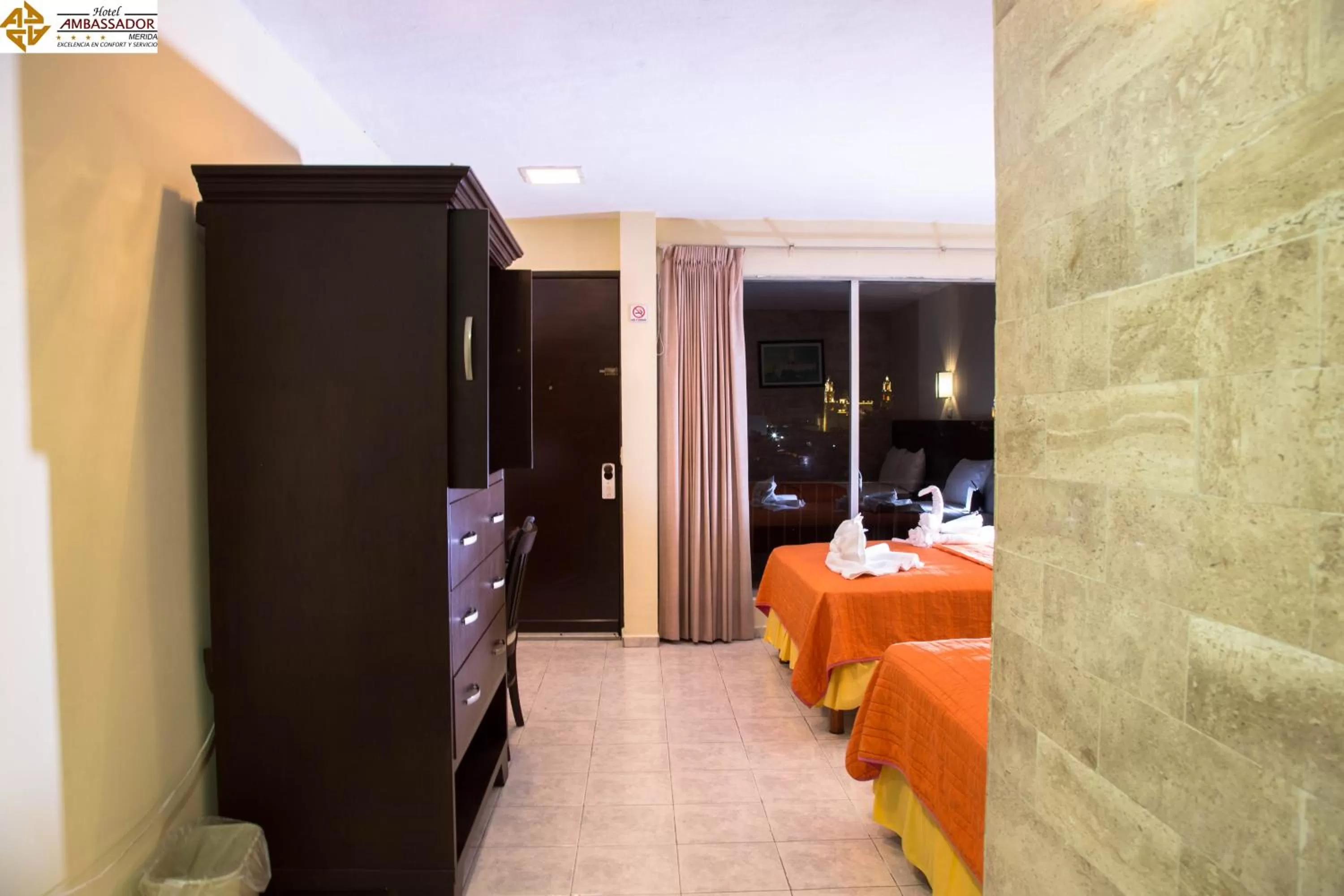 Decorative detail, Bed in Hotel Ambassador Mérida