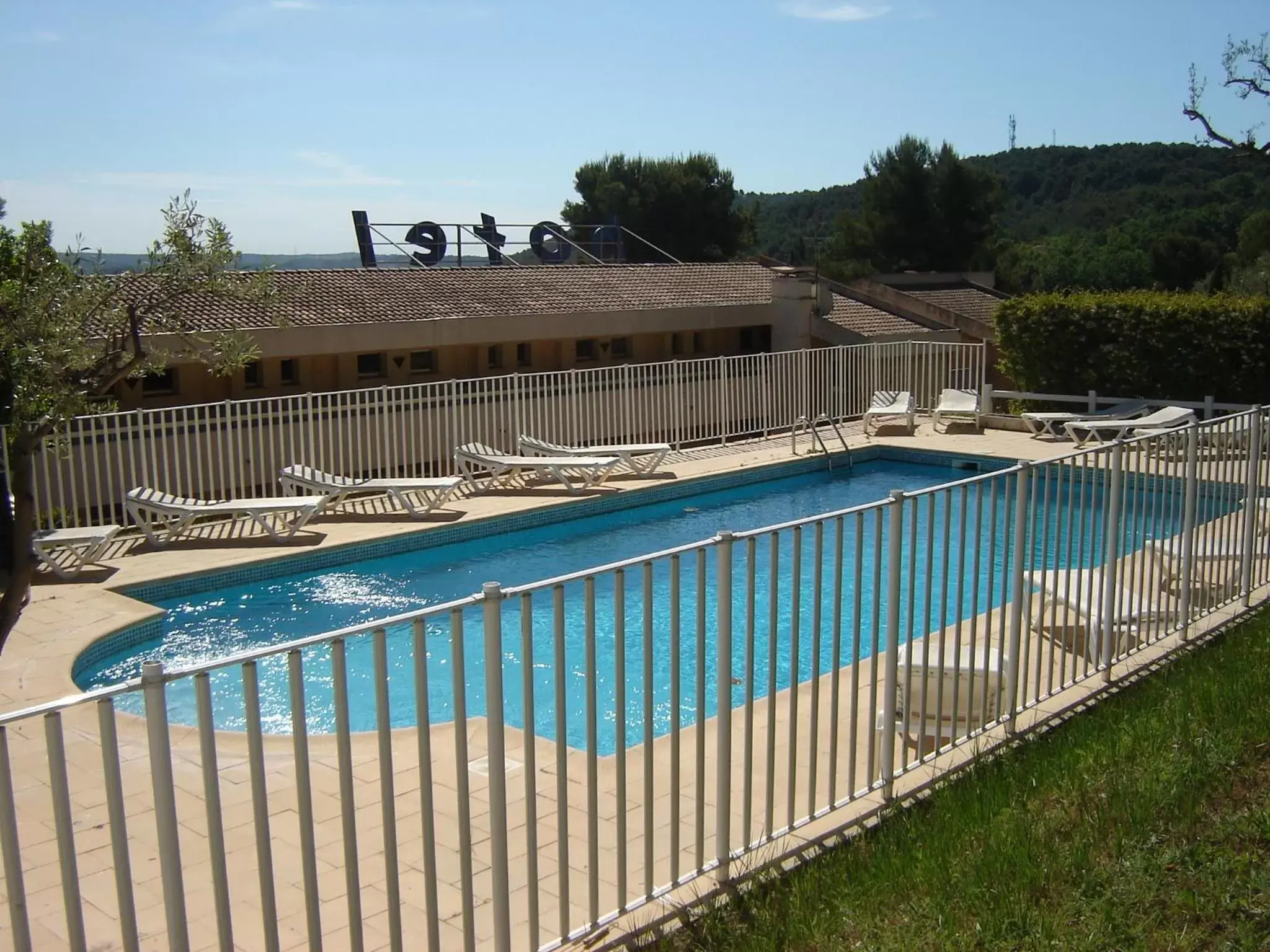 Swimming Pool in Logis Hotel Le Col De L'ange