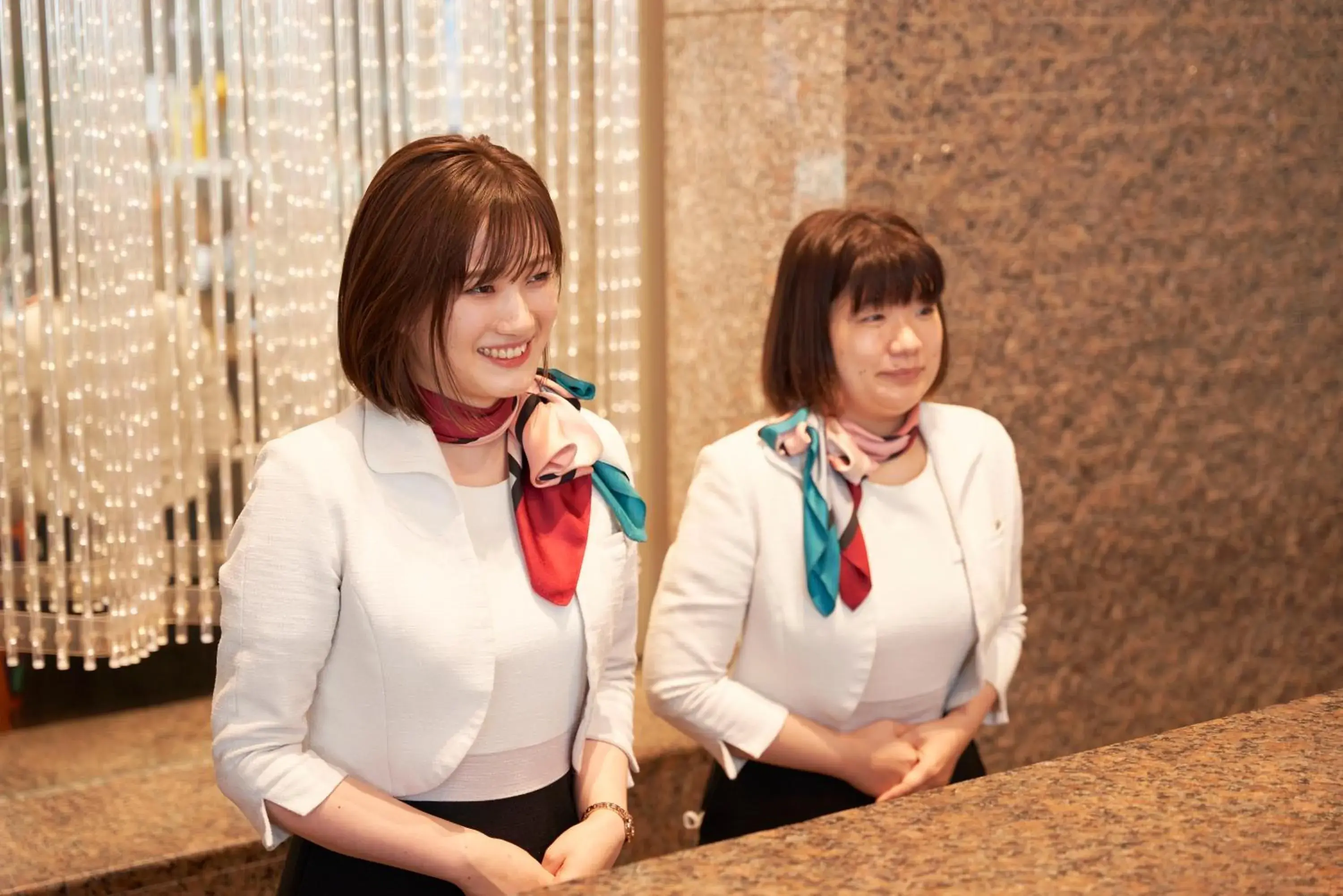 Staff, Children in Kobe Sannomiya Union Hotel