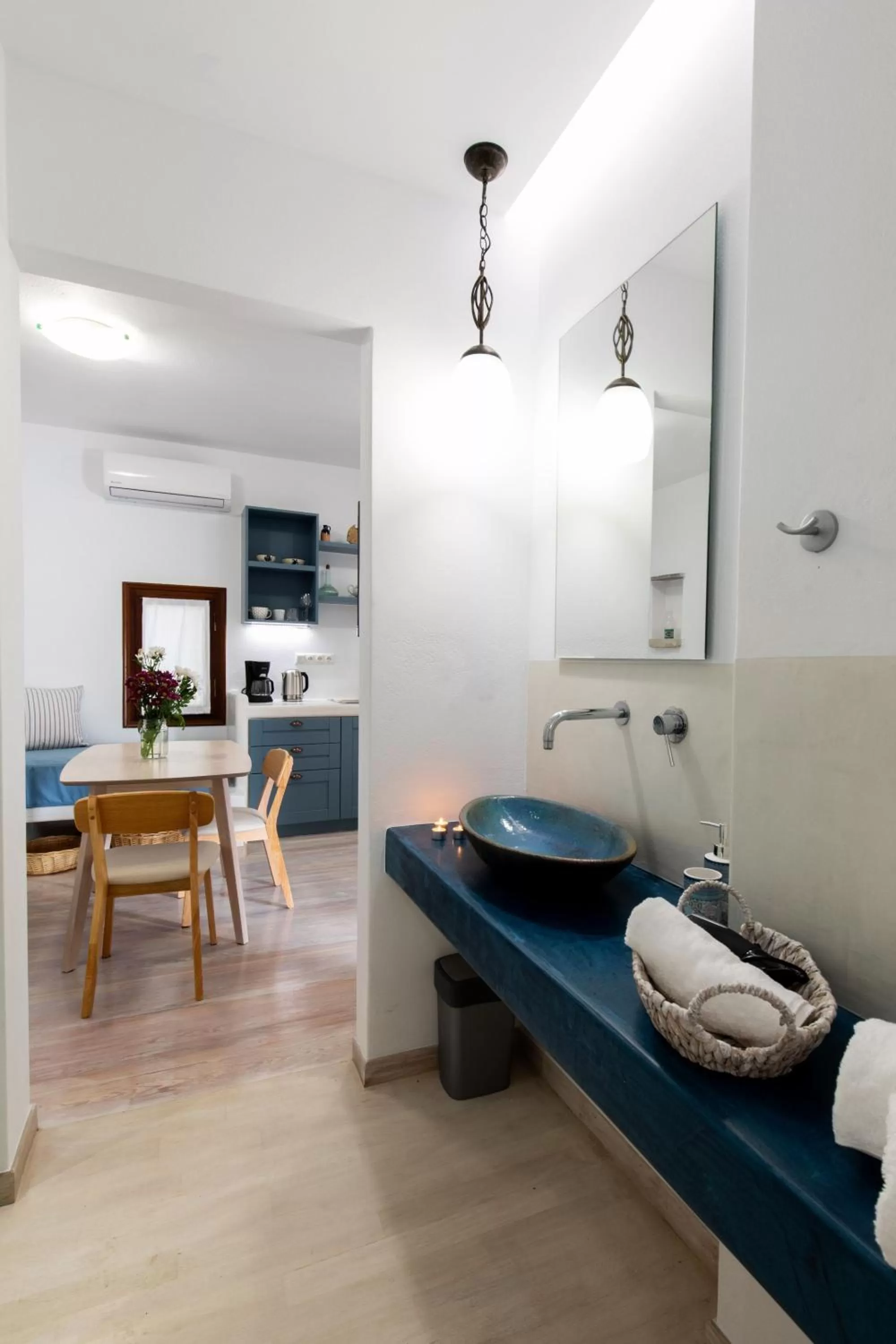 Shower in Arco Naxos Luxury Apartments