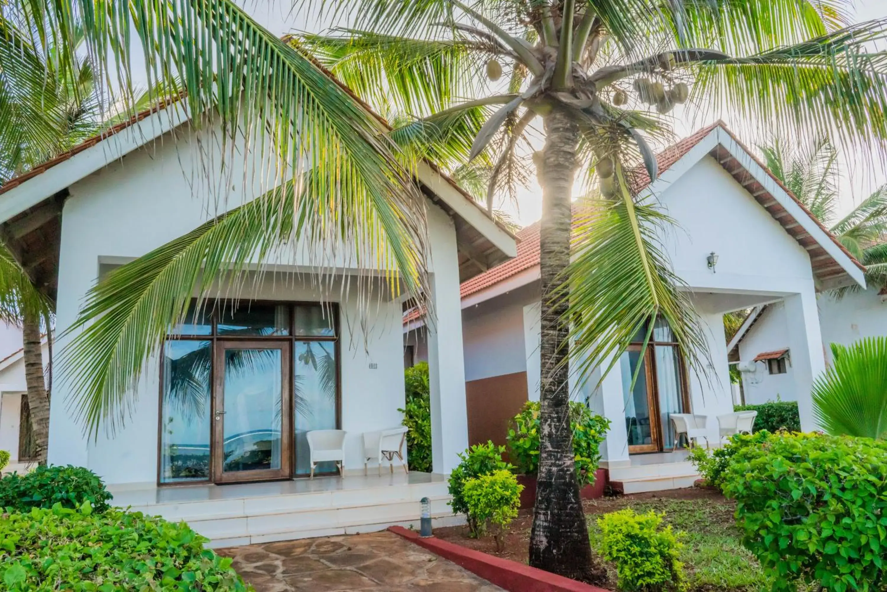 Patio, Property Building in Azao Resort & Spa