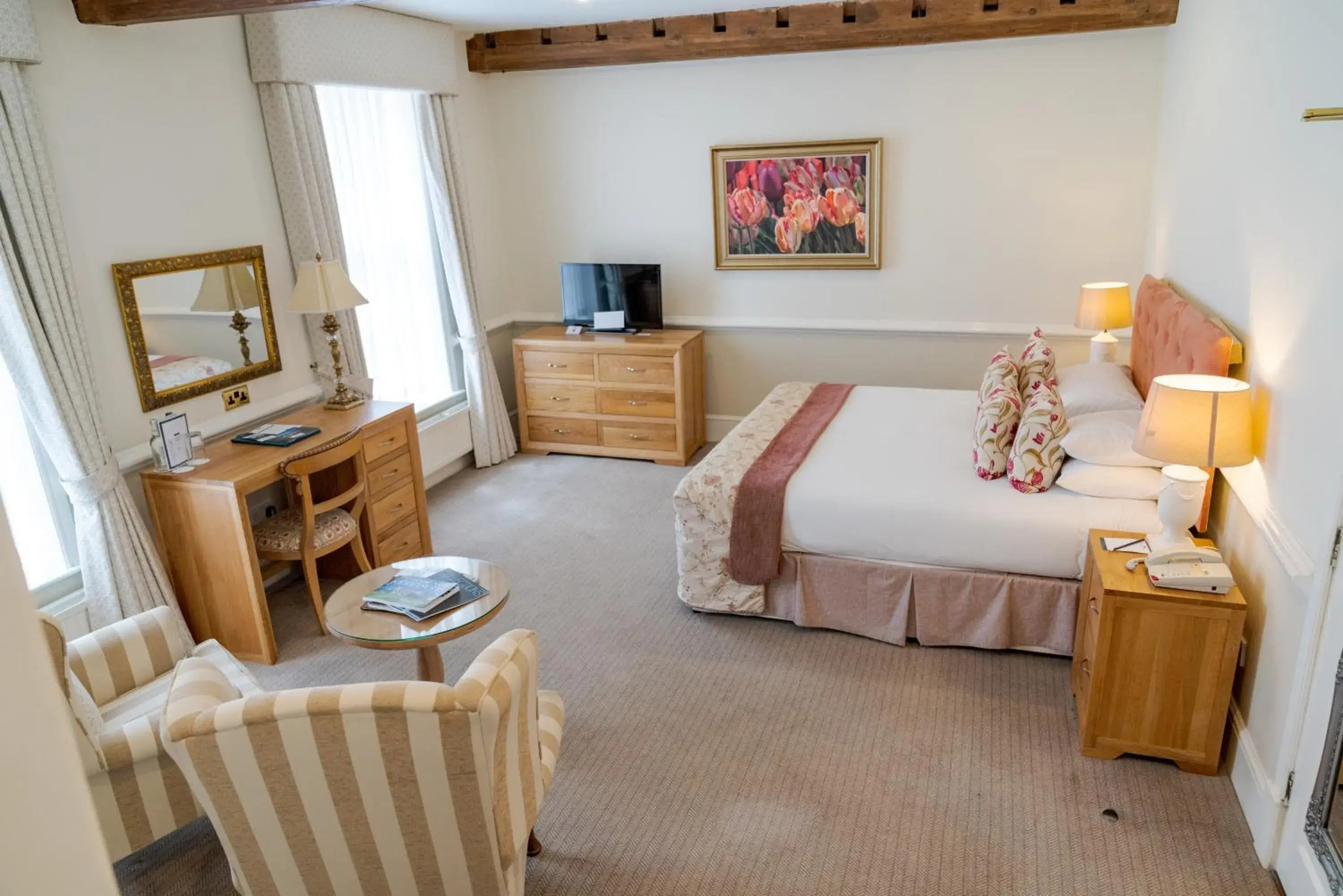 Bedroom in Hintlesham Hall Hotel