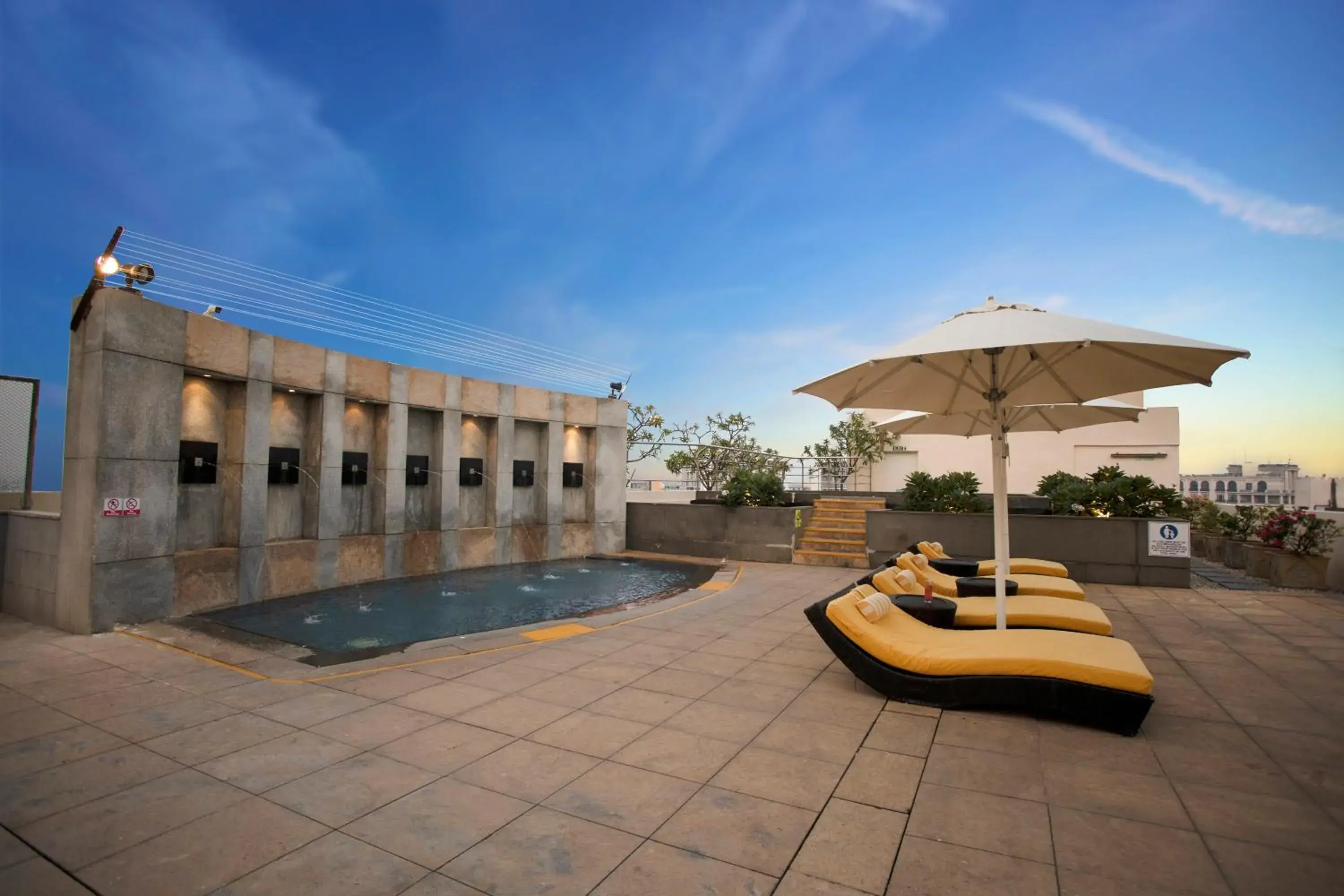 Balcony/Terrace, Swimming Pool in Somerset Greenways Chennai