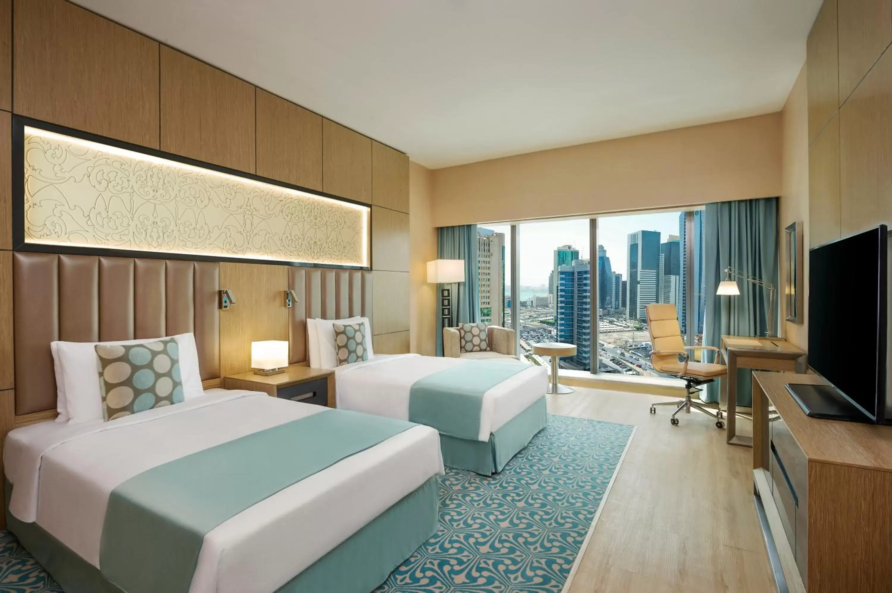 Bed in Wyndham Doha West Bay