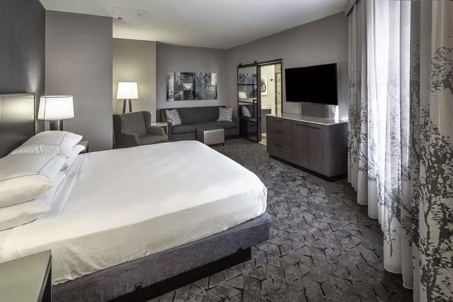 TV and multimedia, Bed in DoubleTree by Hilton Modesto
