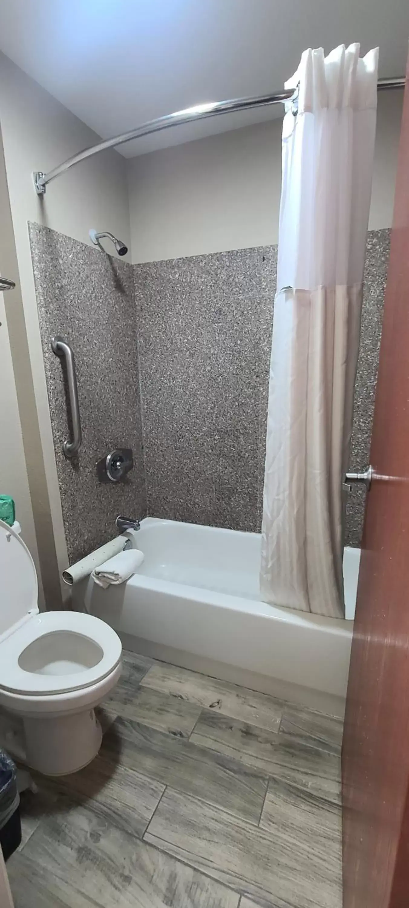 Bathroom in Super 8 by Wyndham Lubbock West