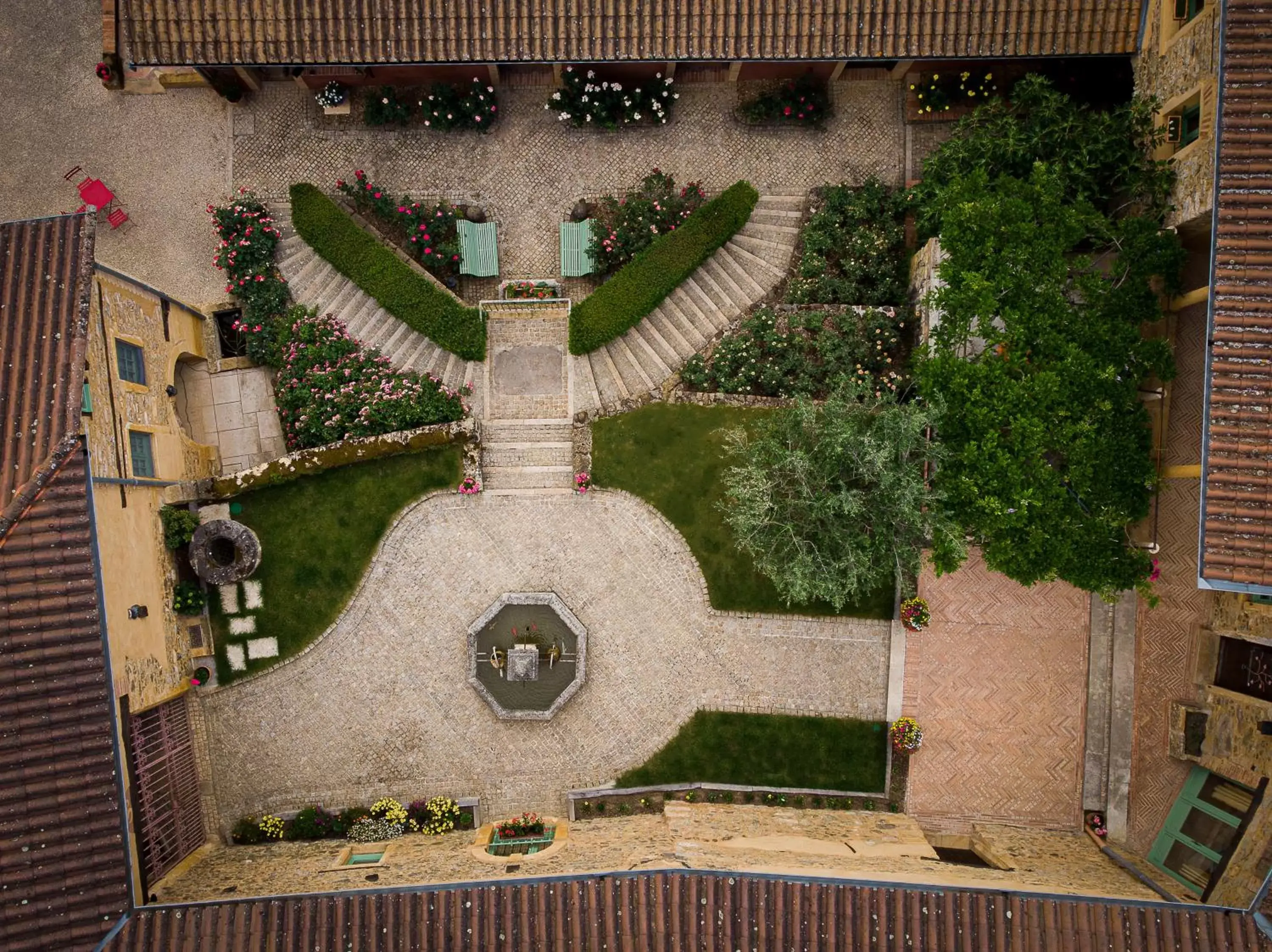 Bird's-eye View in Studio et colocation - Gîte Les 7 fontaines