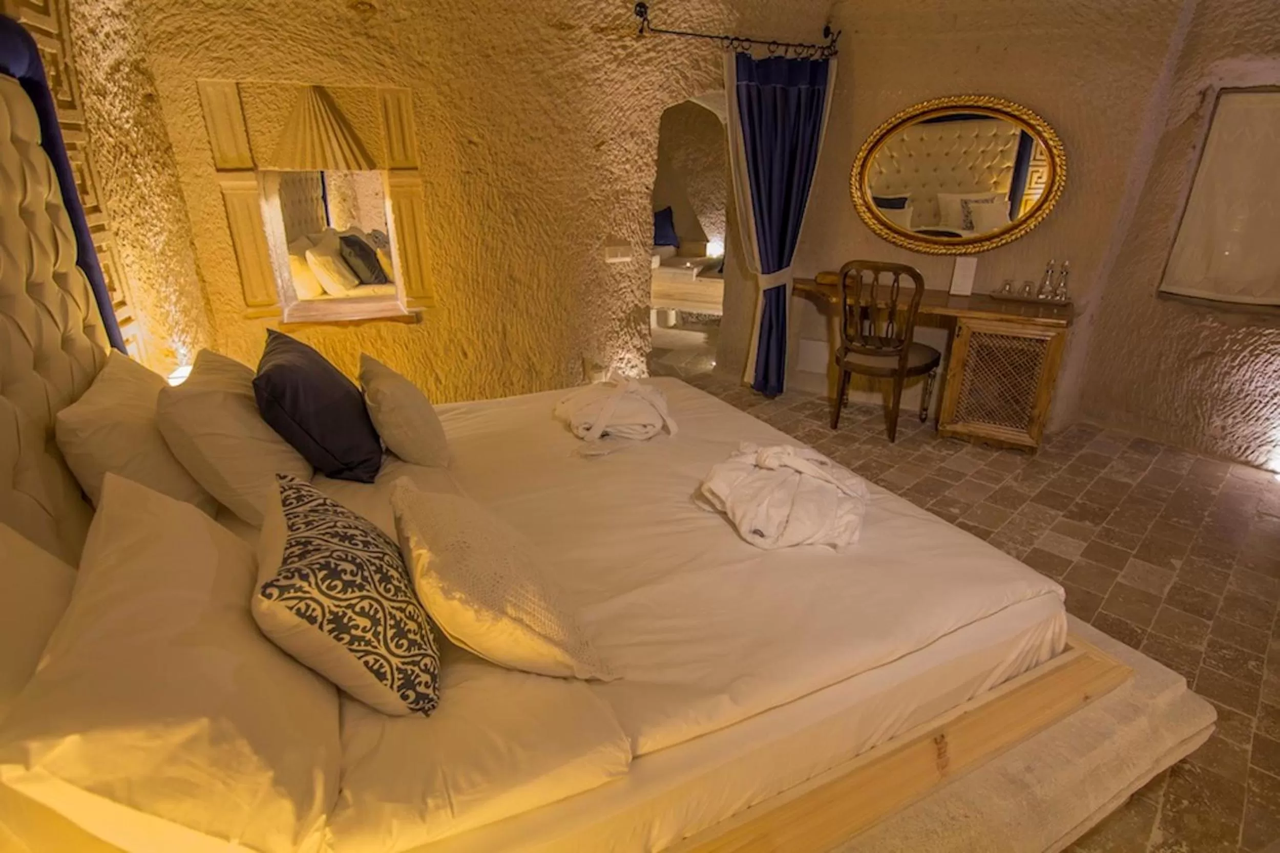 Bed in Azure Cave Suites - Cappadocia