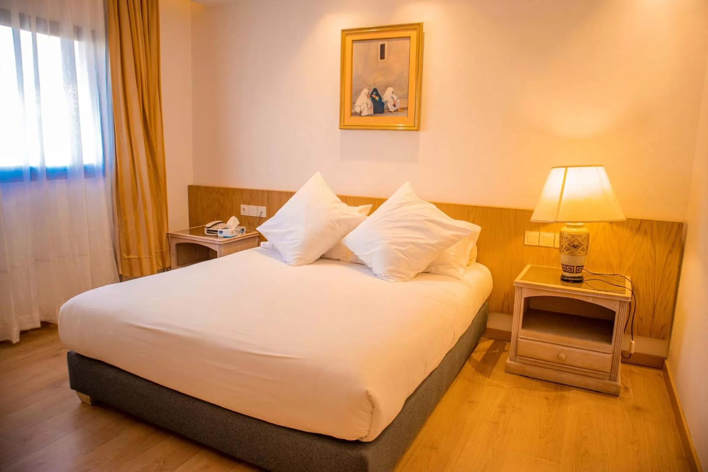 Bed in Sahara Line Hotel