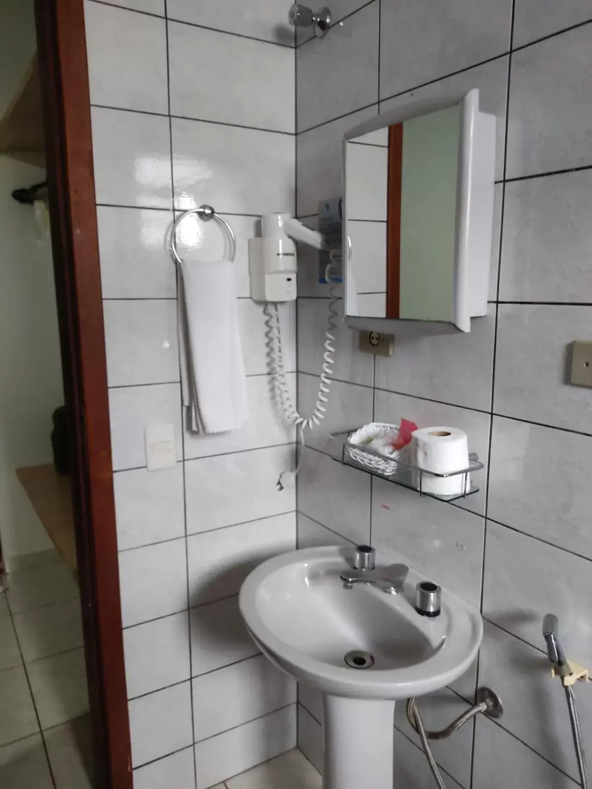 Shower, Bathroom in Foz Presidente Economic Hotel