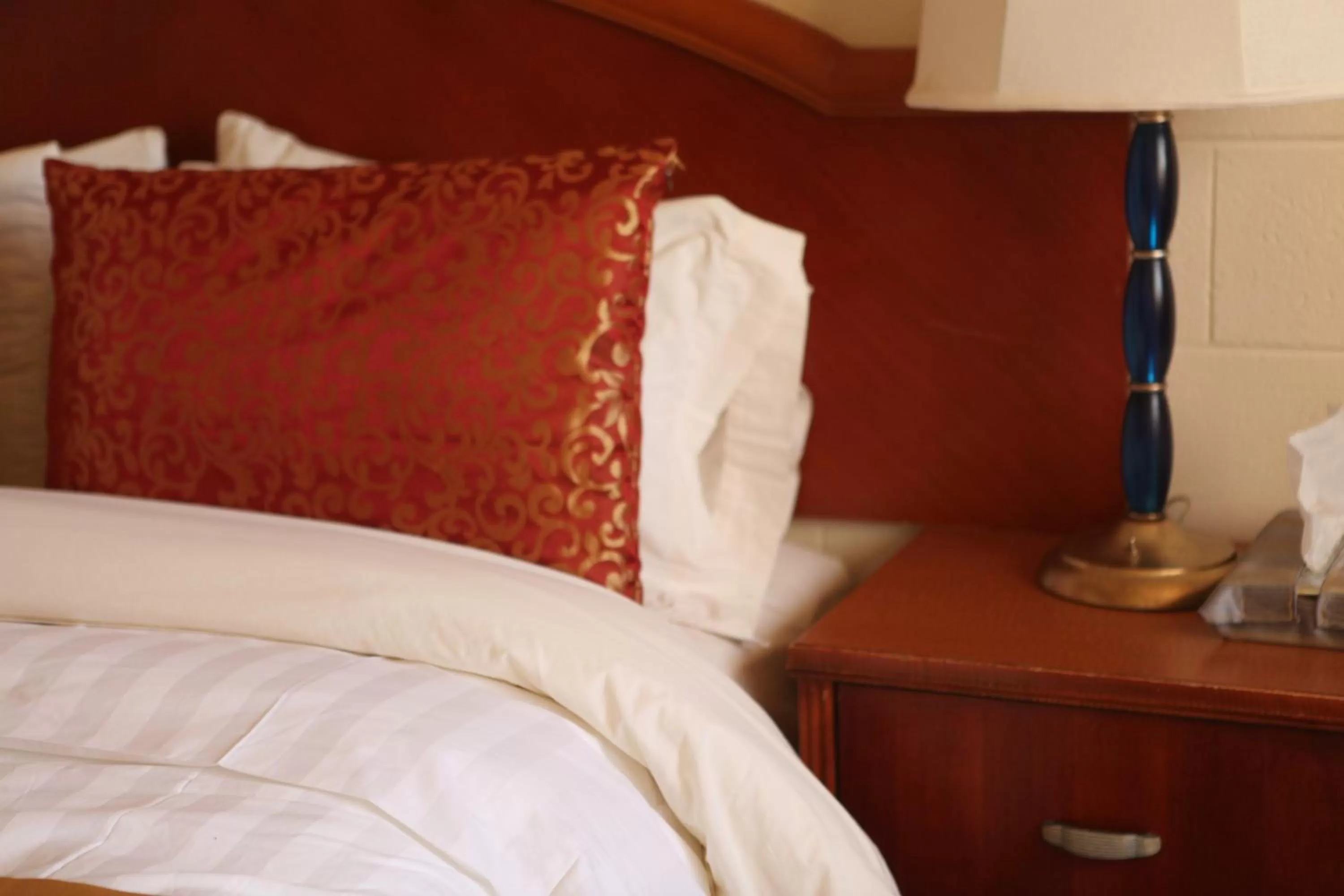 Decorative detail, Bed in Arcadia Hotel