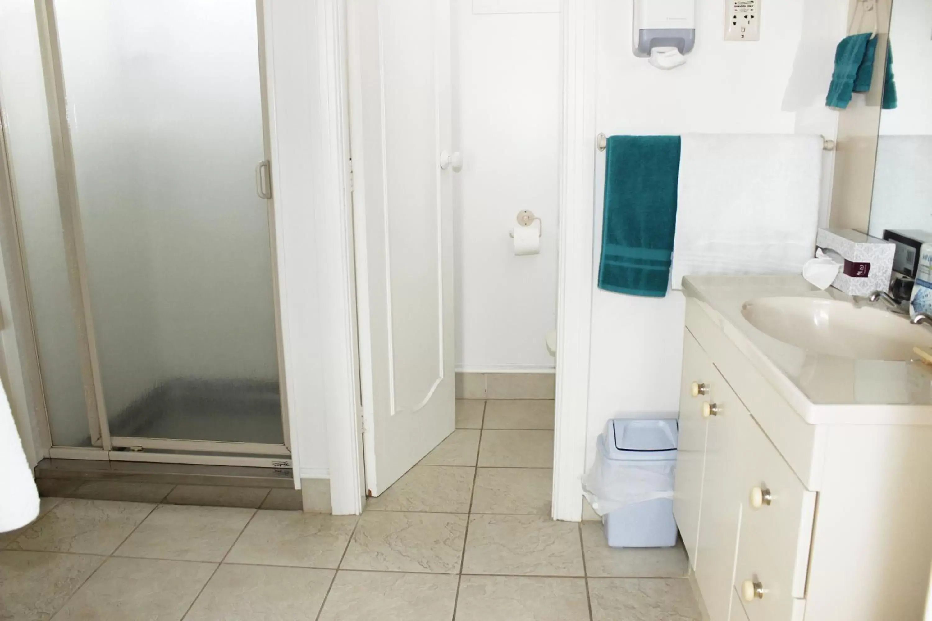 Bathroom, Kitchen/Kitchenette in Colonial Motel