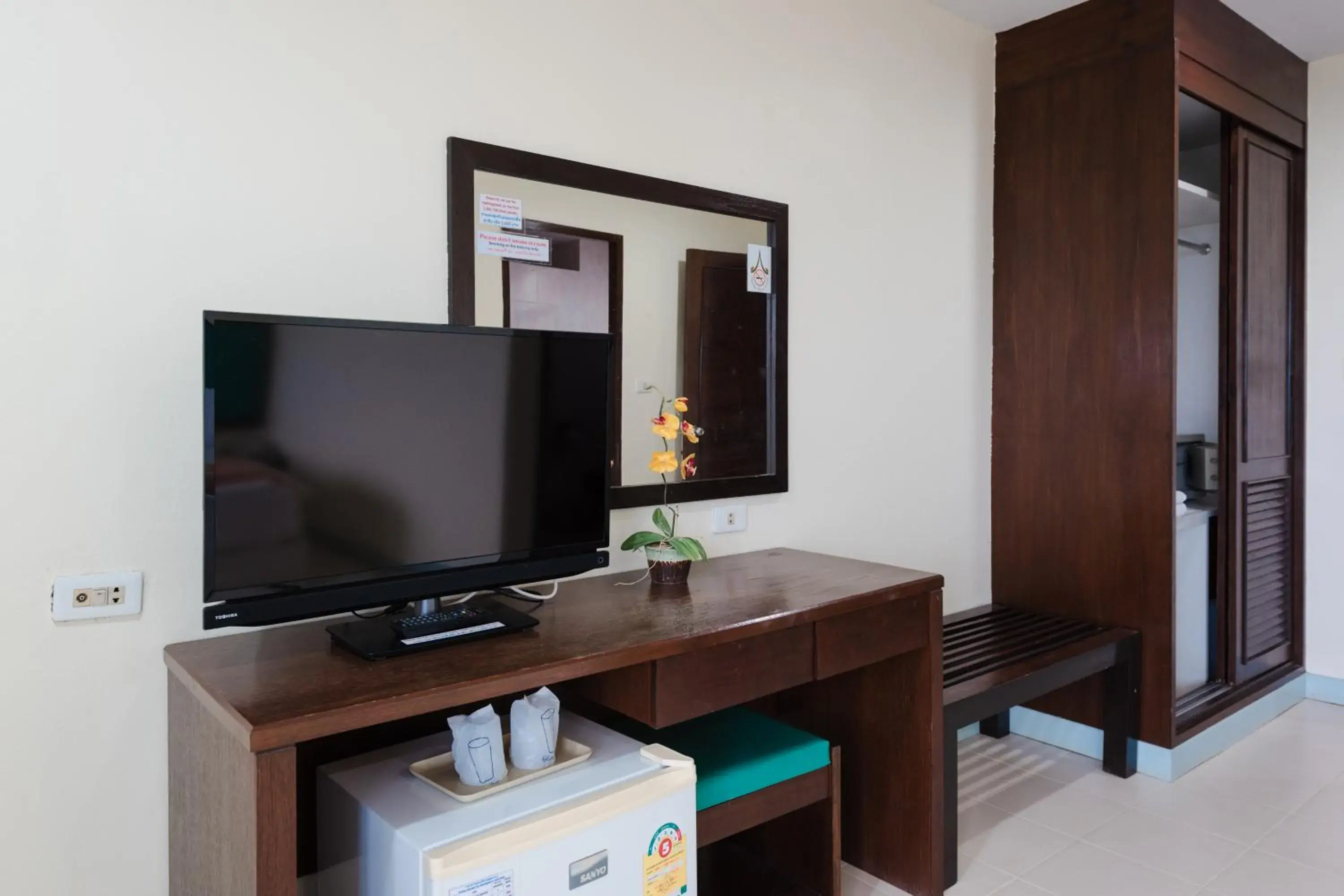 TV and multimedia, TV/Entertainment Center in Nice Beach Hotel