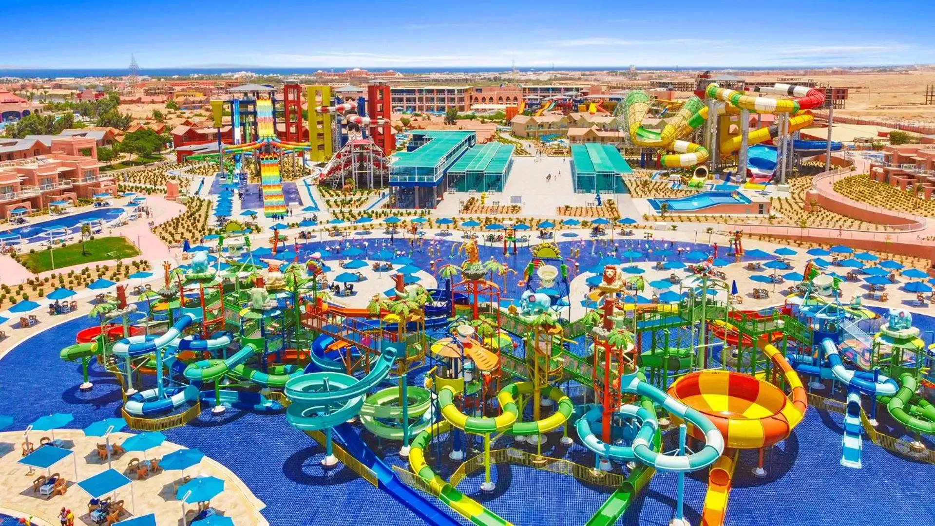 Aqua park, Bird's-eye View in Pickalbatros Jungle Aqua Park - Neverland Hurghada