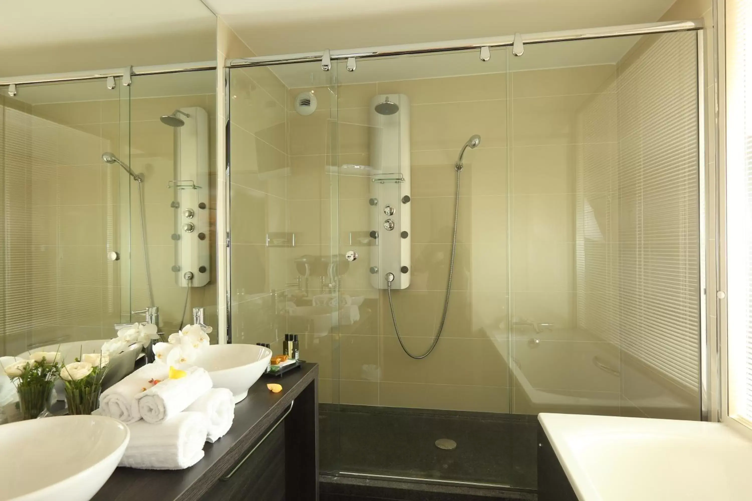 Shower, Bathroom in Residhome Suites Paris Sénart