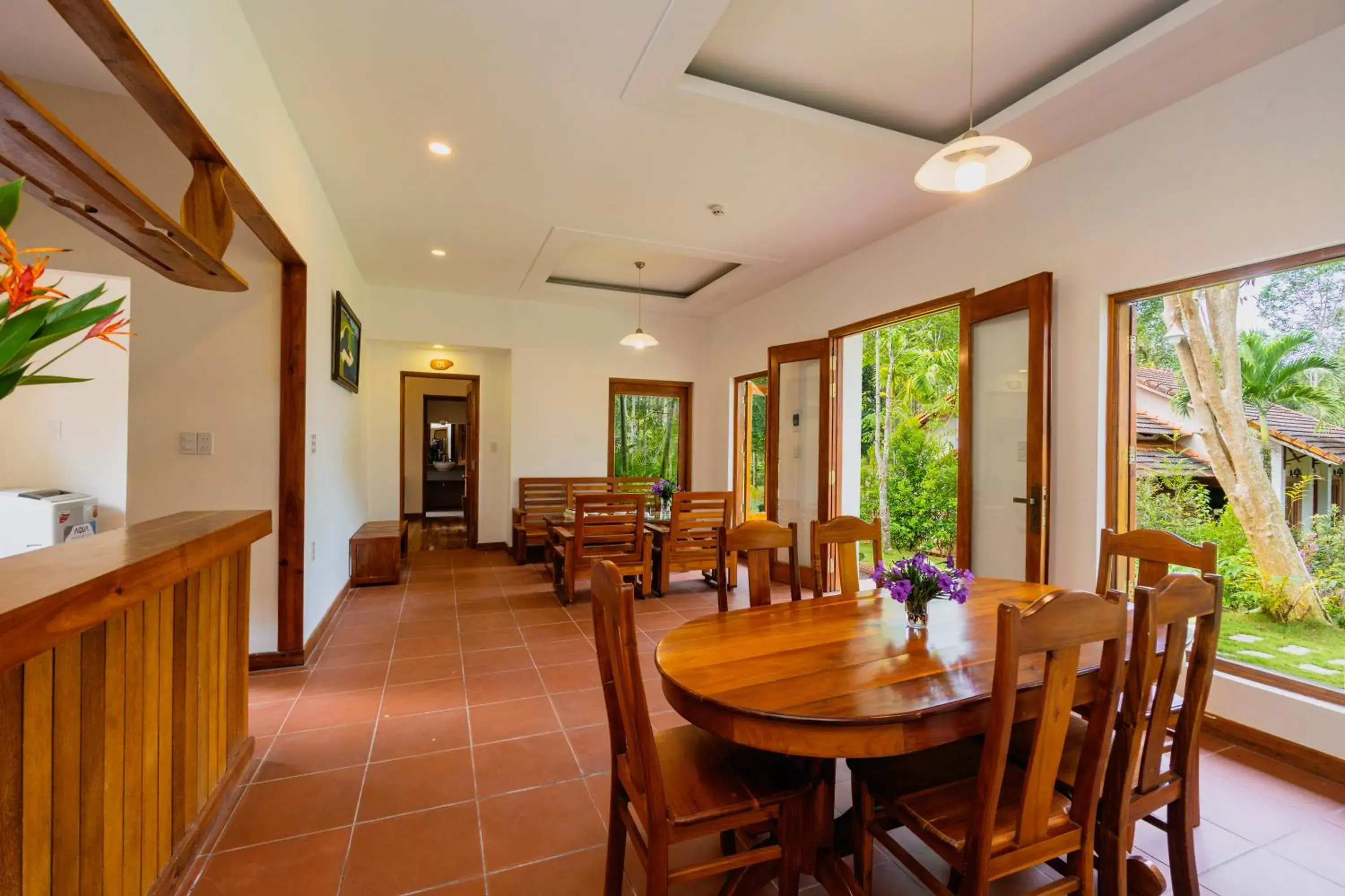 Living room, Dining Area in The Garden House Phu Quoc Resort