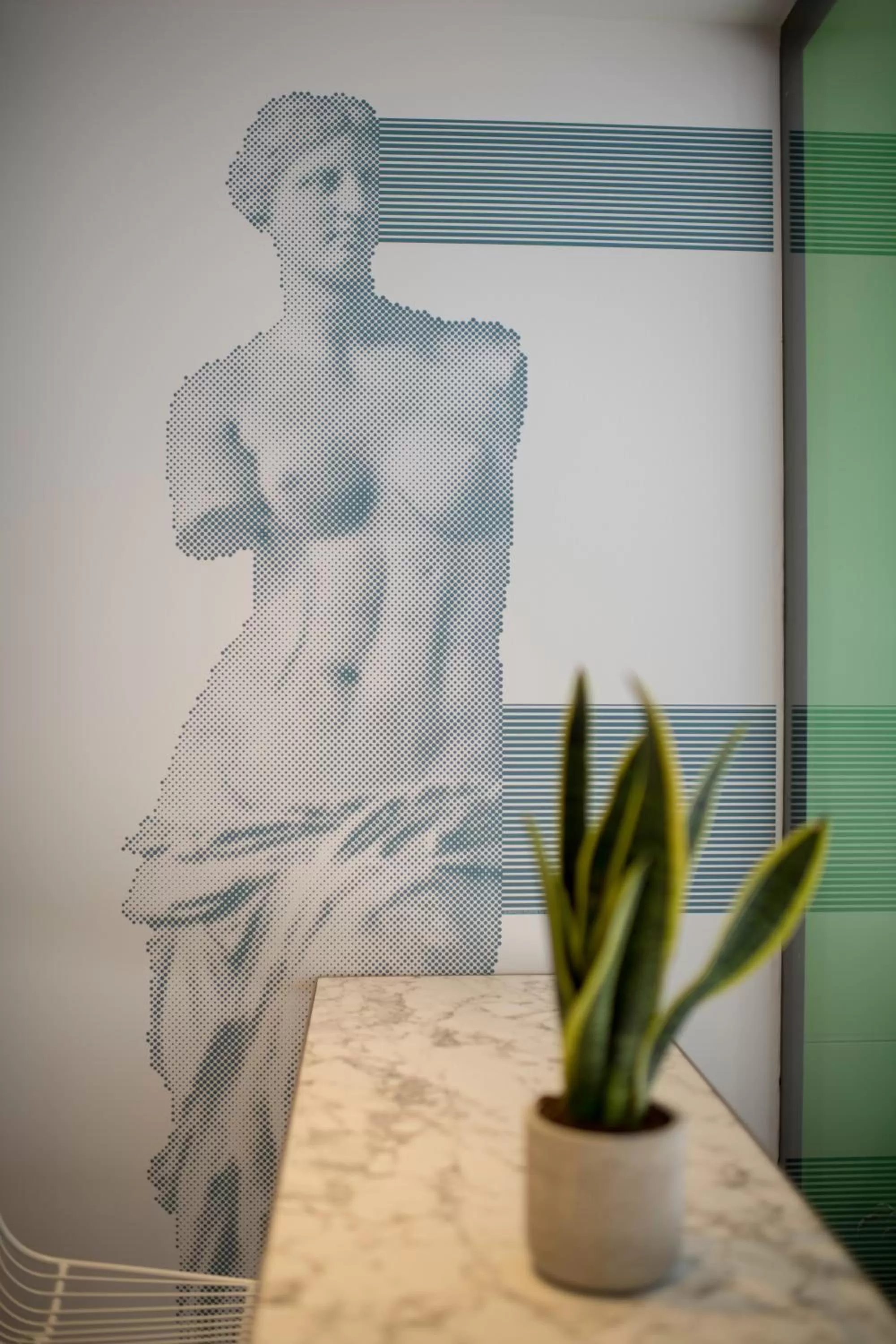 Decorative detail in ibis Styles Athens Routes