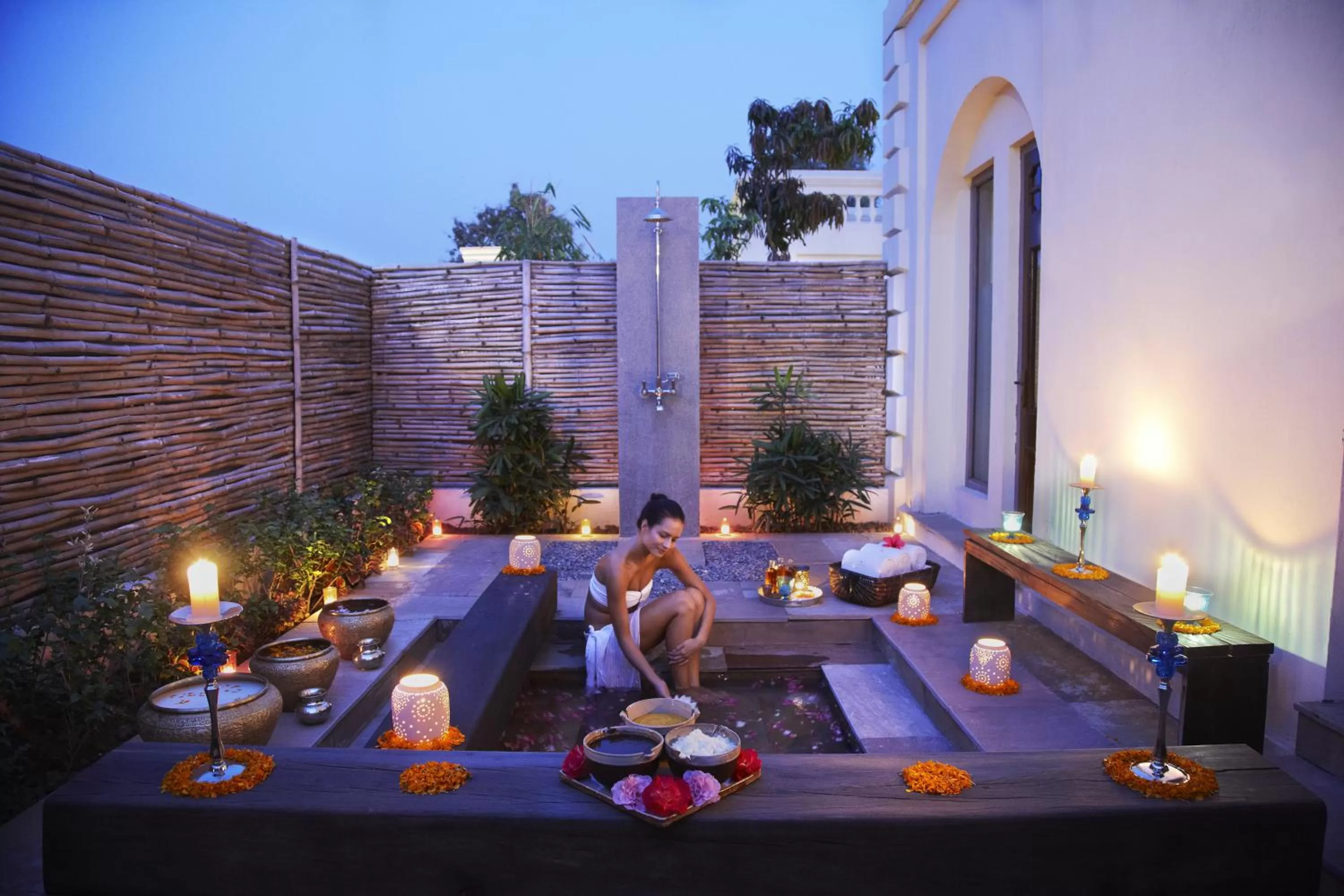 Hot Tub in Taj Nadesar Palace