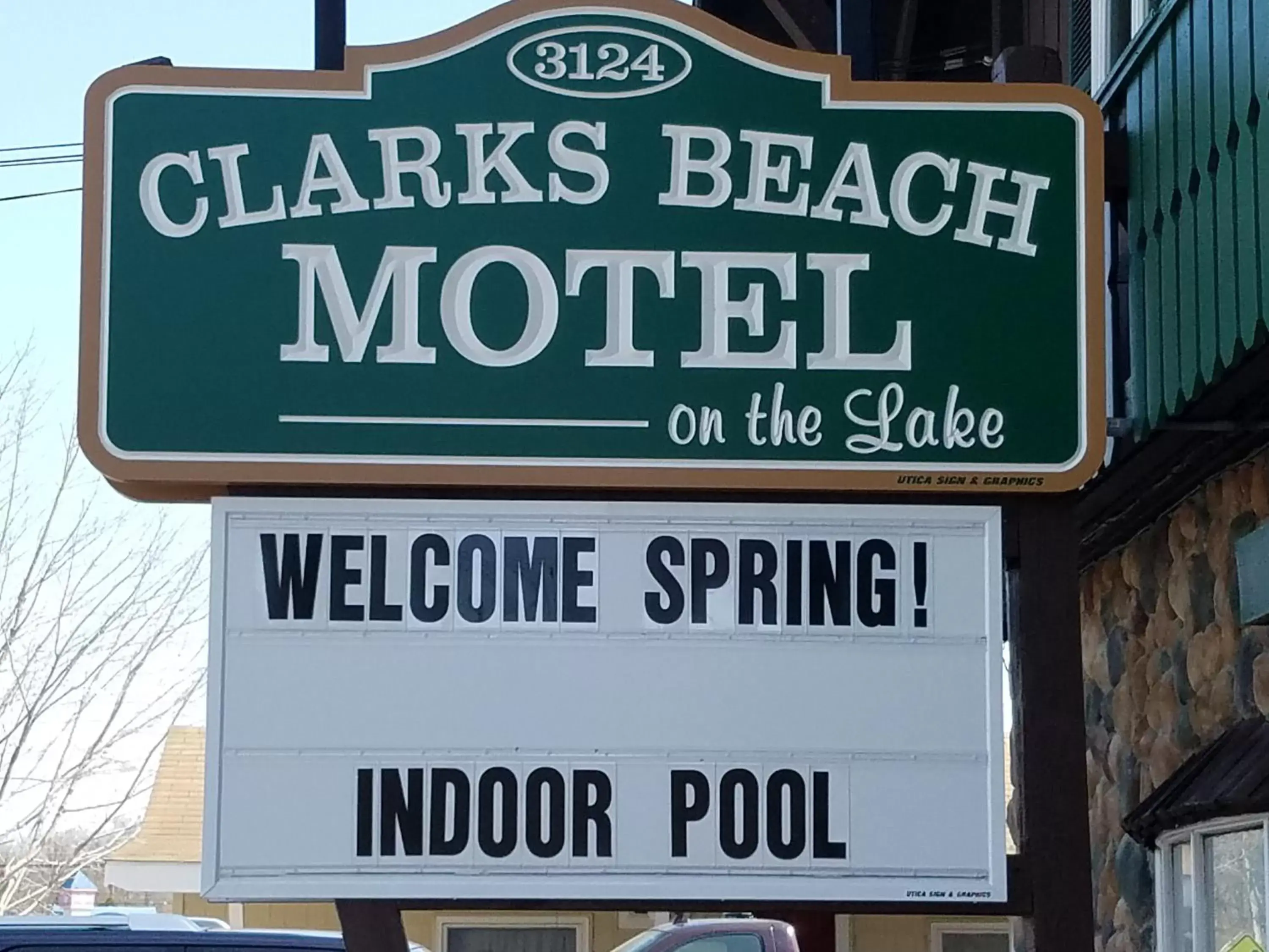 Property Logo/Sign in Clark's Beach Motel