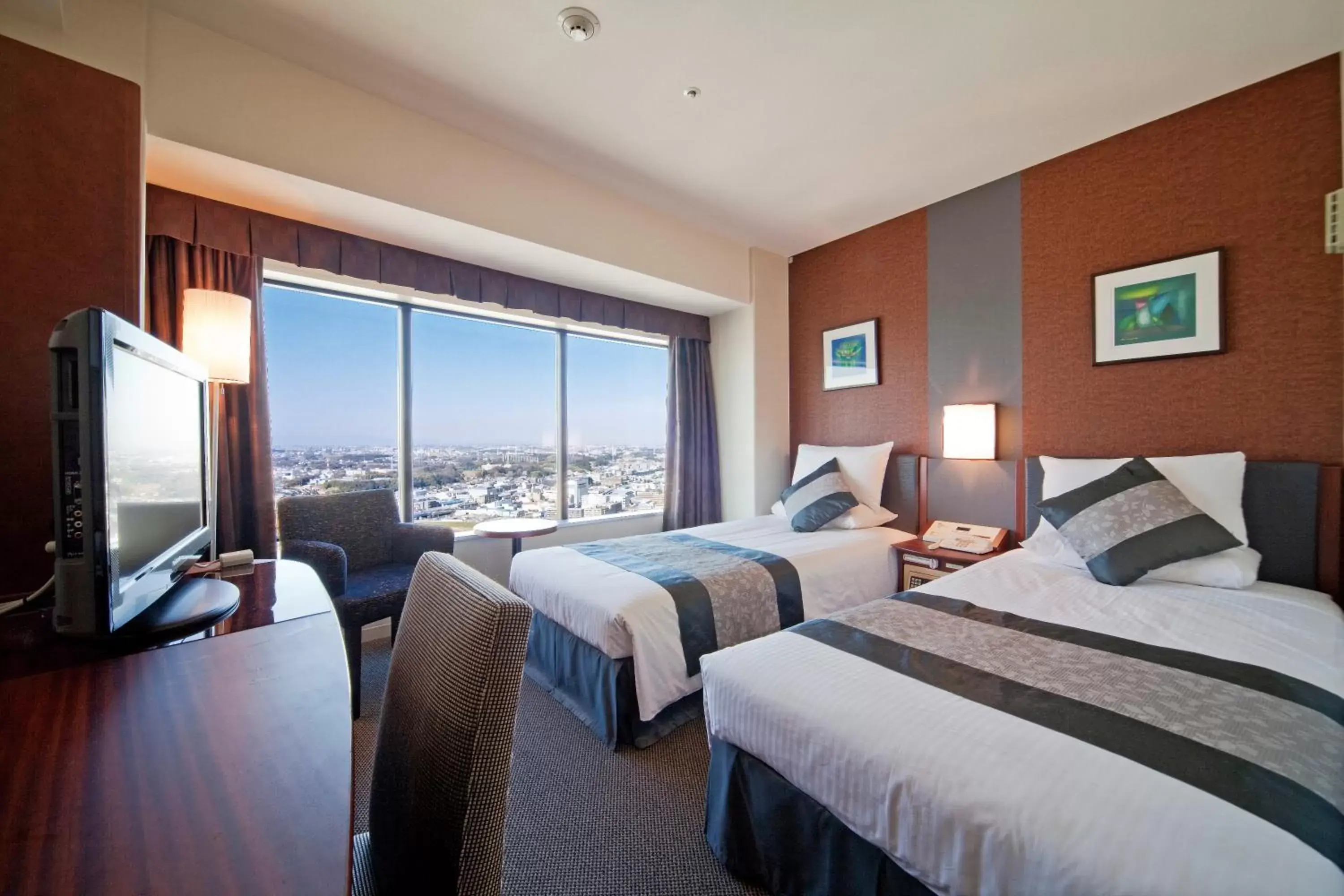 View (from property/room), Bed in Shin Yokohama Prince Hotel View (from property/room), Bed in Shin Yokohama Prince Hotel