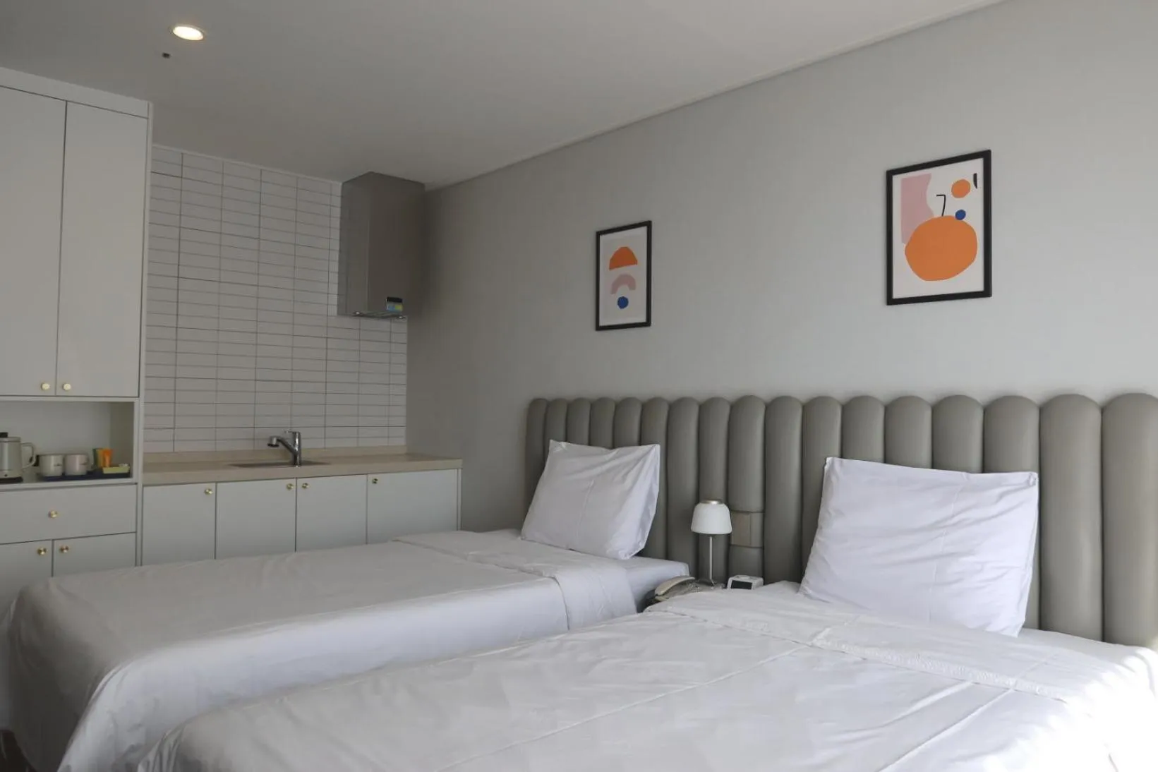 Decorative detail, Bed in Hotel Seogwipean