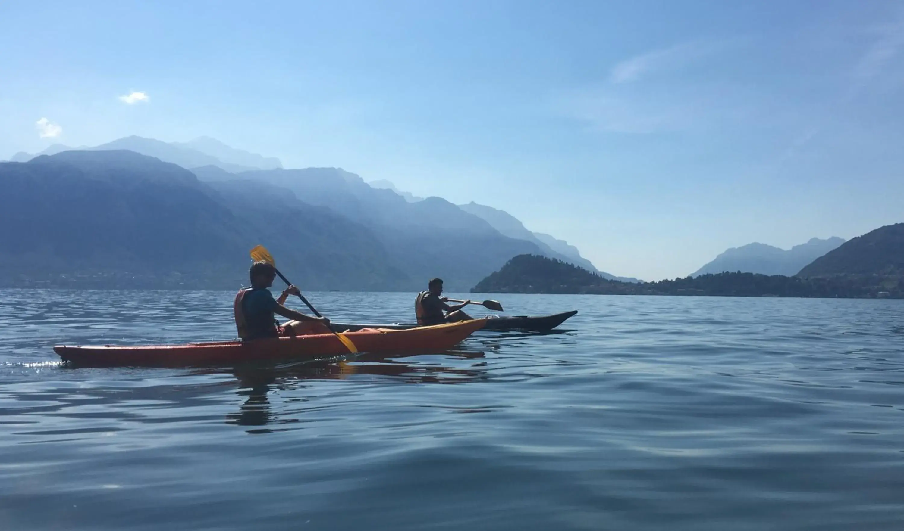 Canoeing in Lake Como Hostel