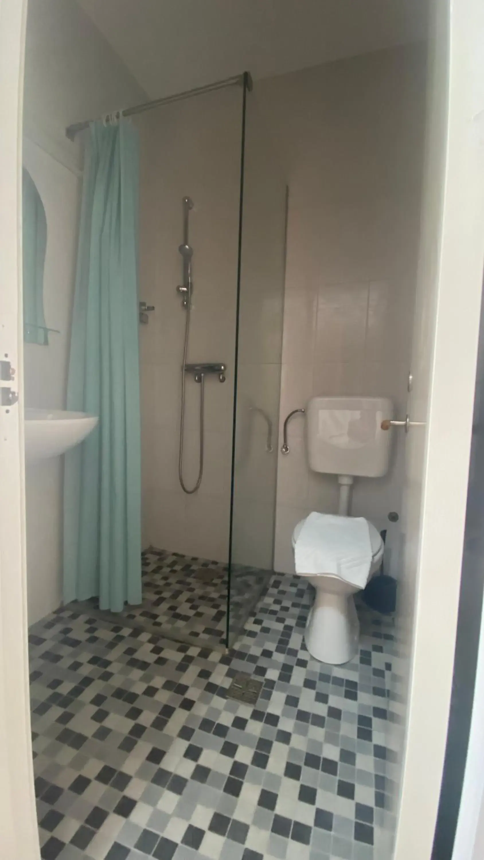 Shower, Bathroom in Motel Deny
