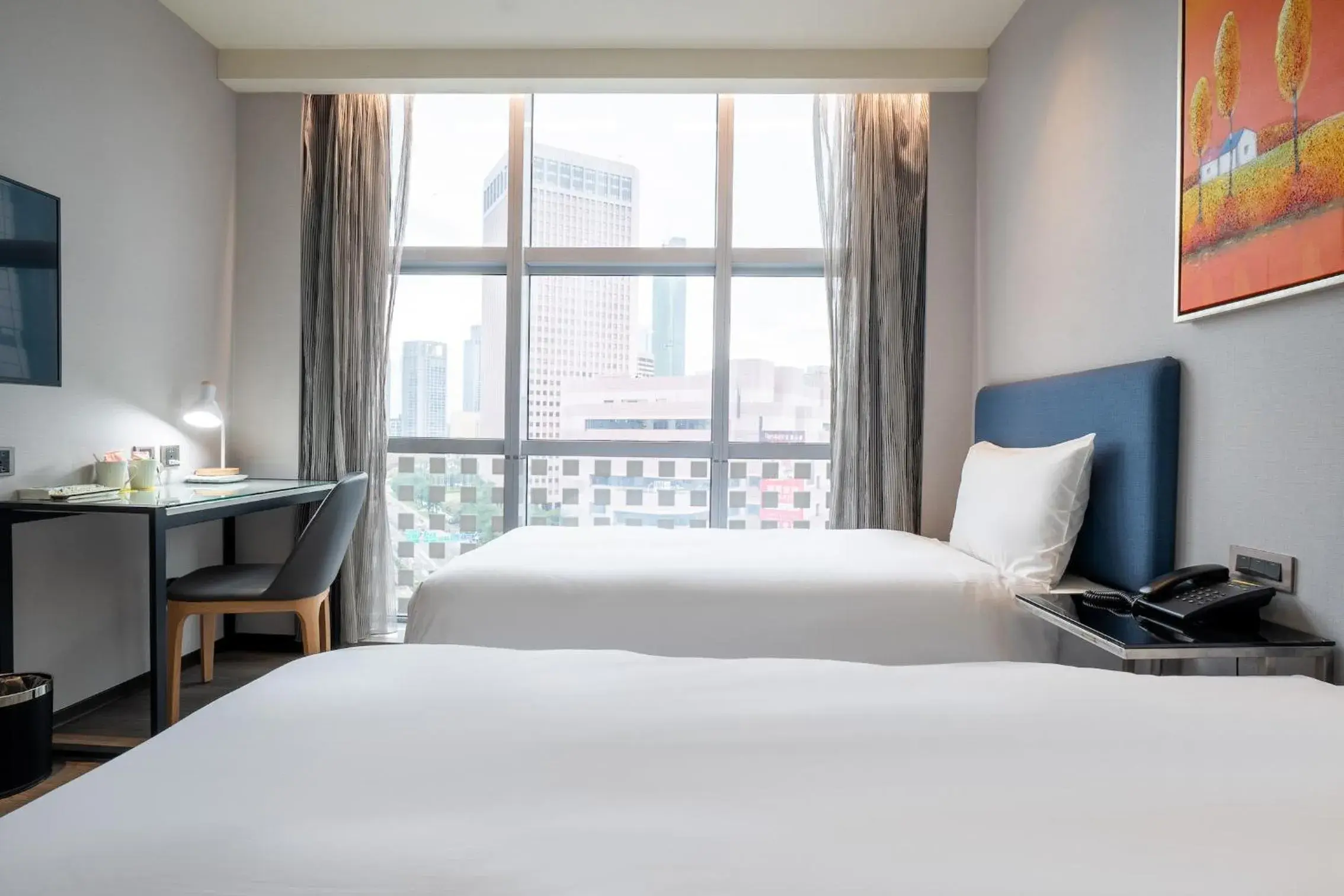 Bed in CHECK inn Taipei Xinyi (Quarantine Hotel)