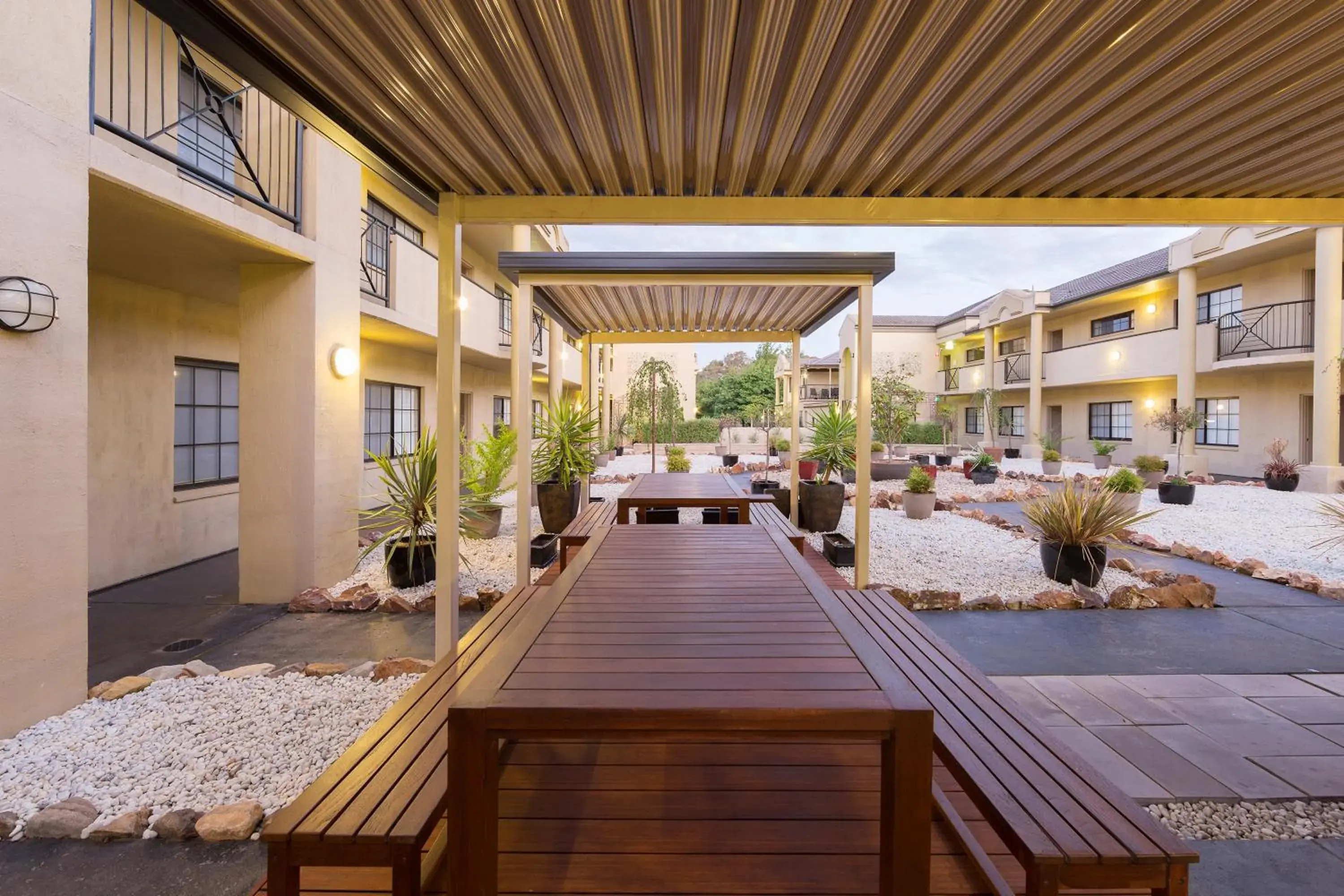 BBQ facilities, Winter in Canberra Parklands Central Apartment Hotel