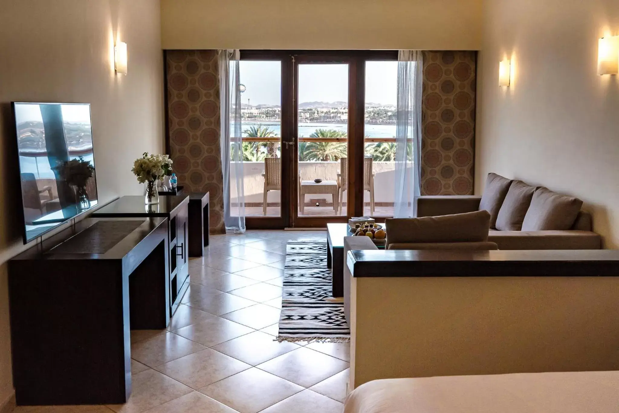 Pool view, Seating Area in Fort Arabesque Resort, Spa & Villas