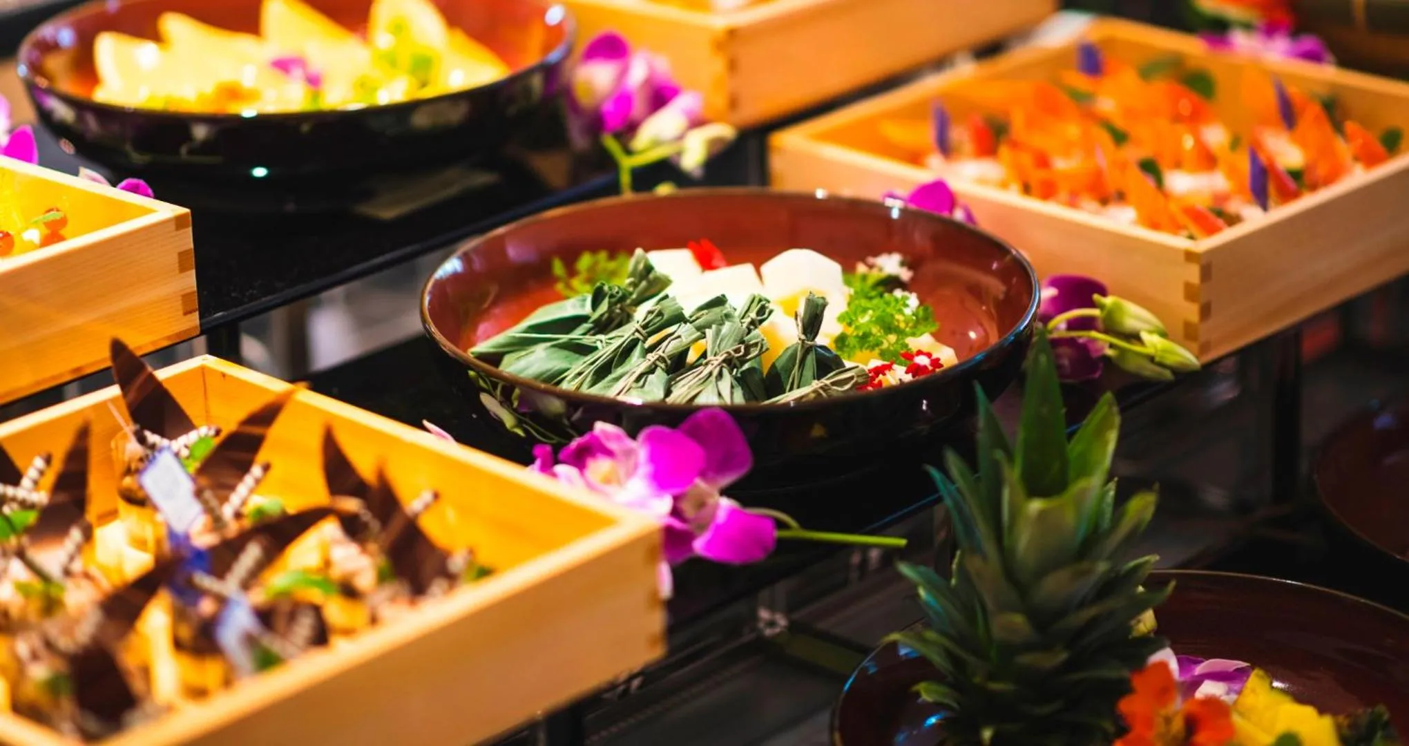 Breakfast in HOTEL SANSUI NAHA Ryukyu Onsen Naminoue-No-Yu