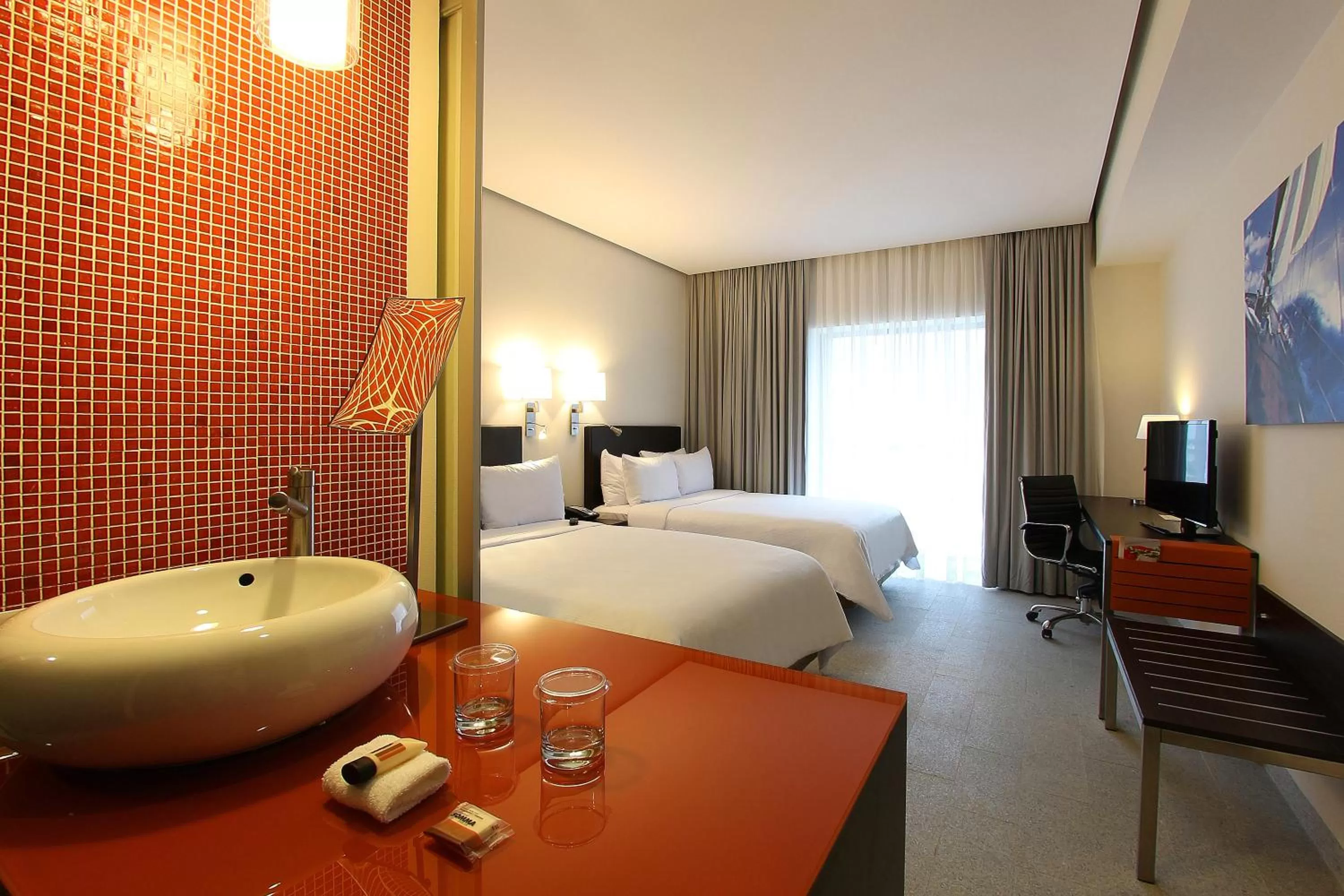 Photo of the whole room, Bed in Fiesta Inn Merida