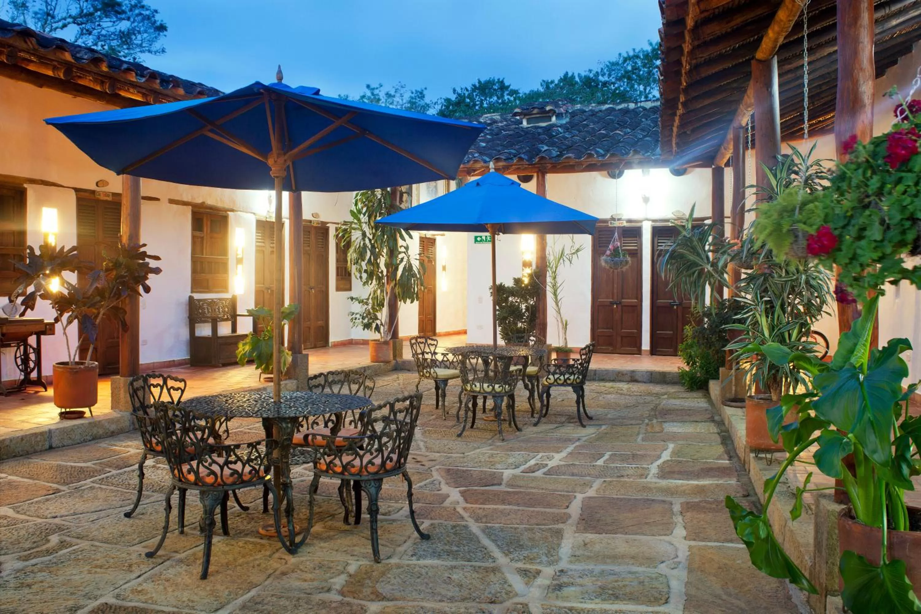 Seating area in Hotel Finca Buenos Aires Barichara