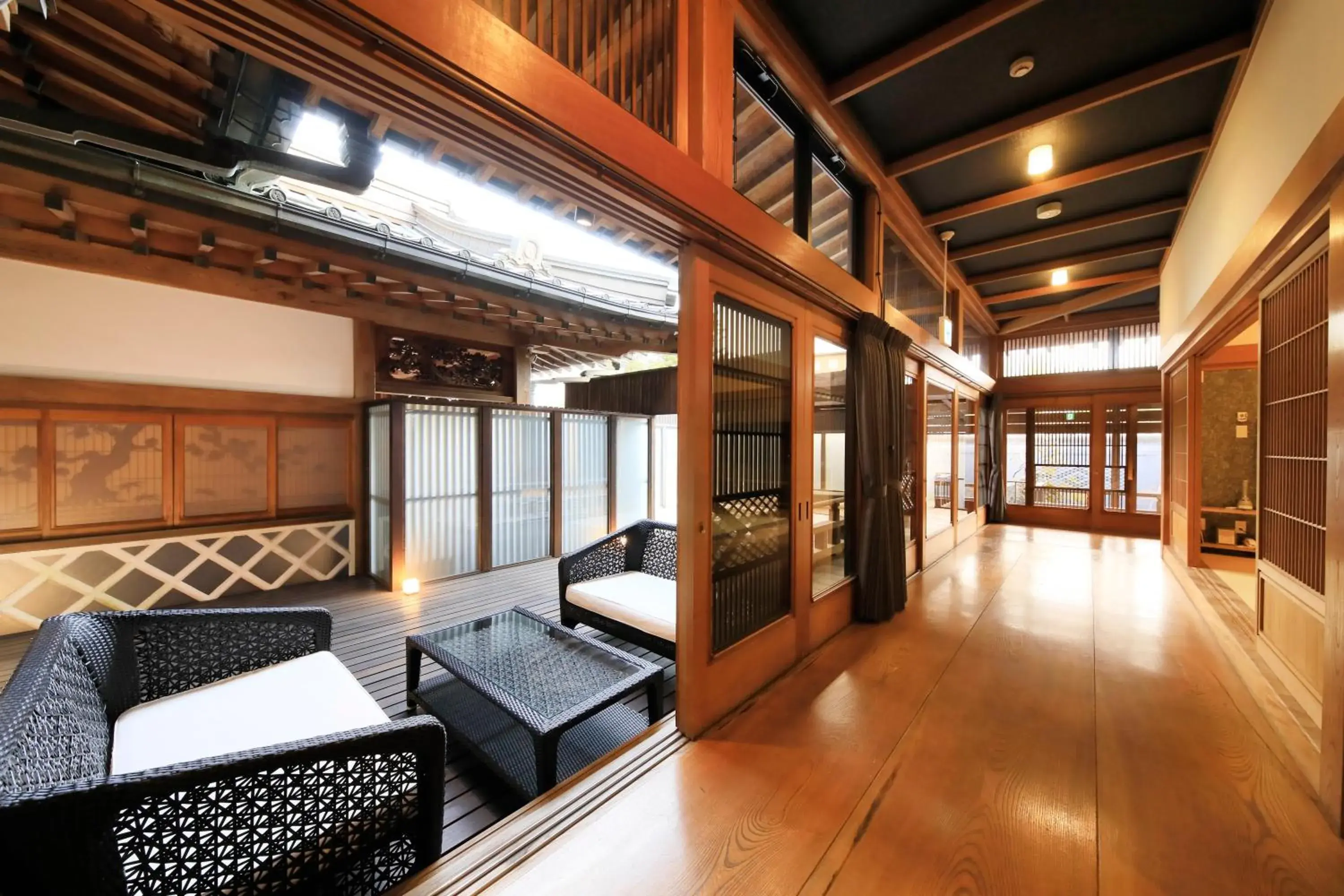 Seating area in Fuji Onsenji Yumedono