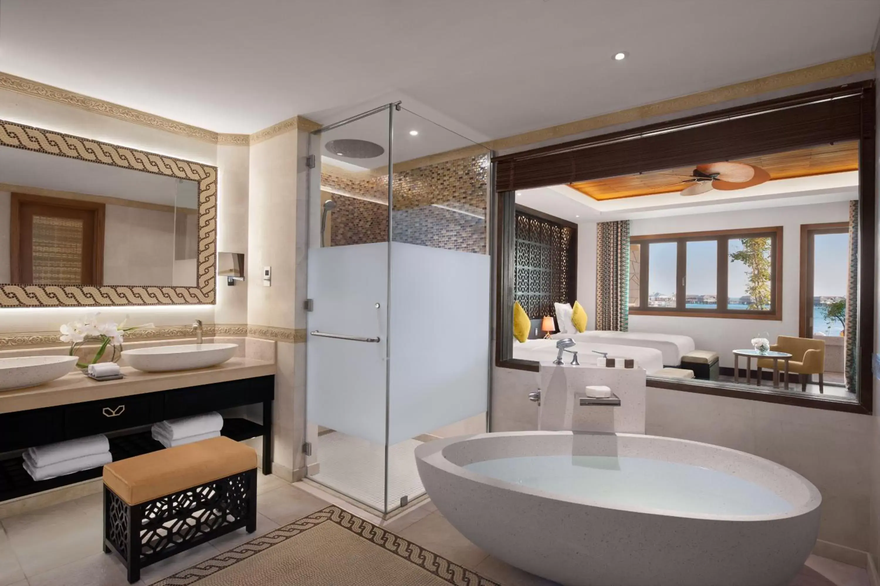 Shower, Bathroom in Banana Island Resort Doha by Anantara