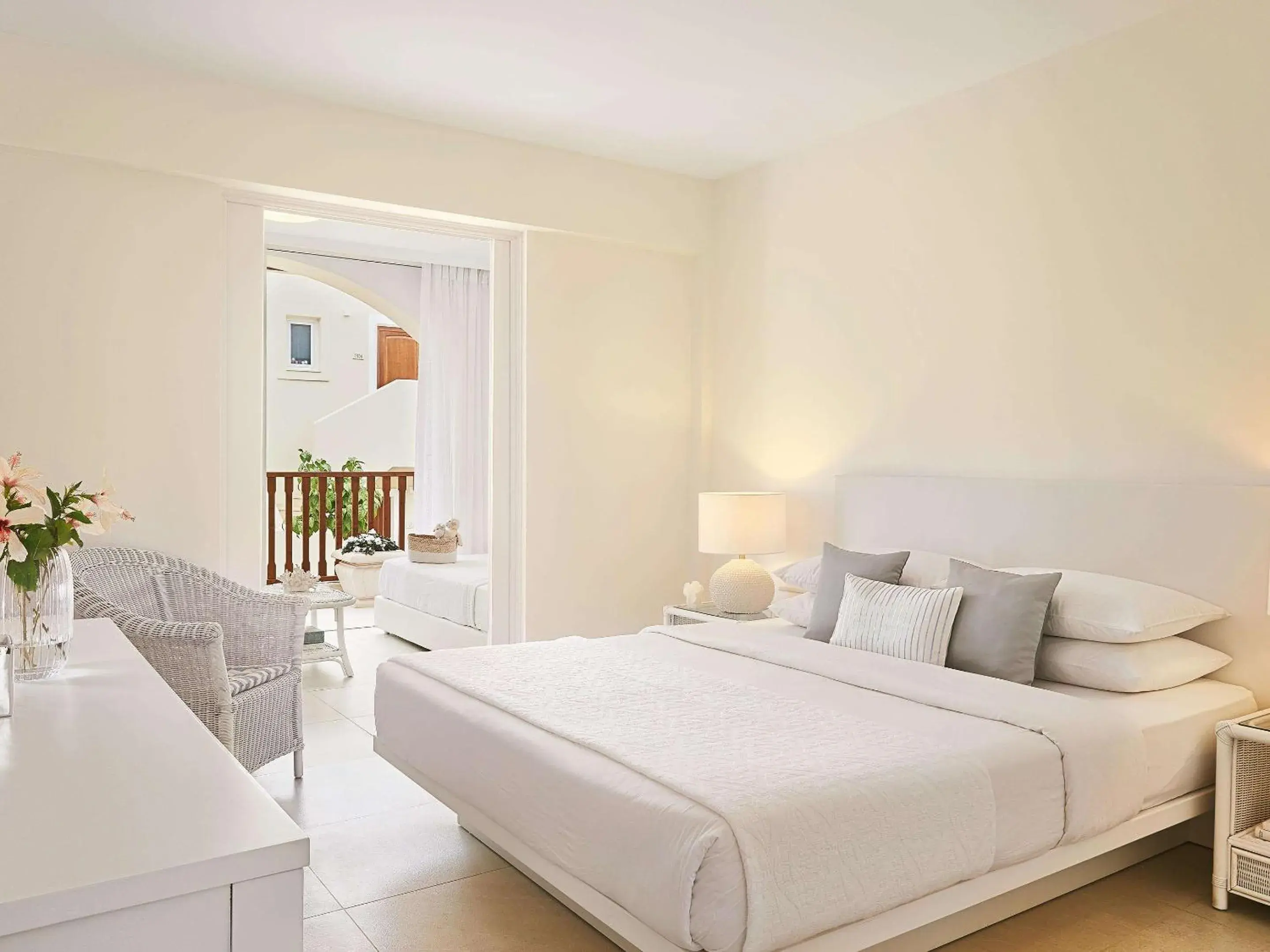 Bedroom, Bed in Grecotel Marine Palace & Aqua Park